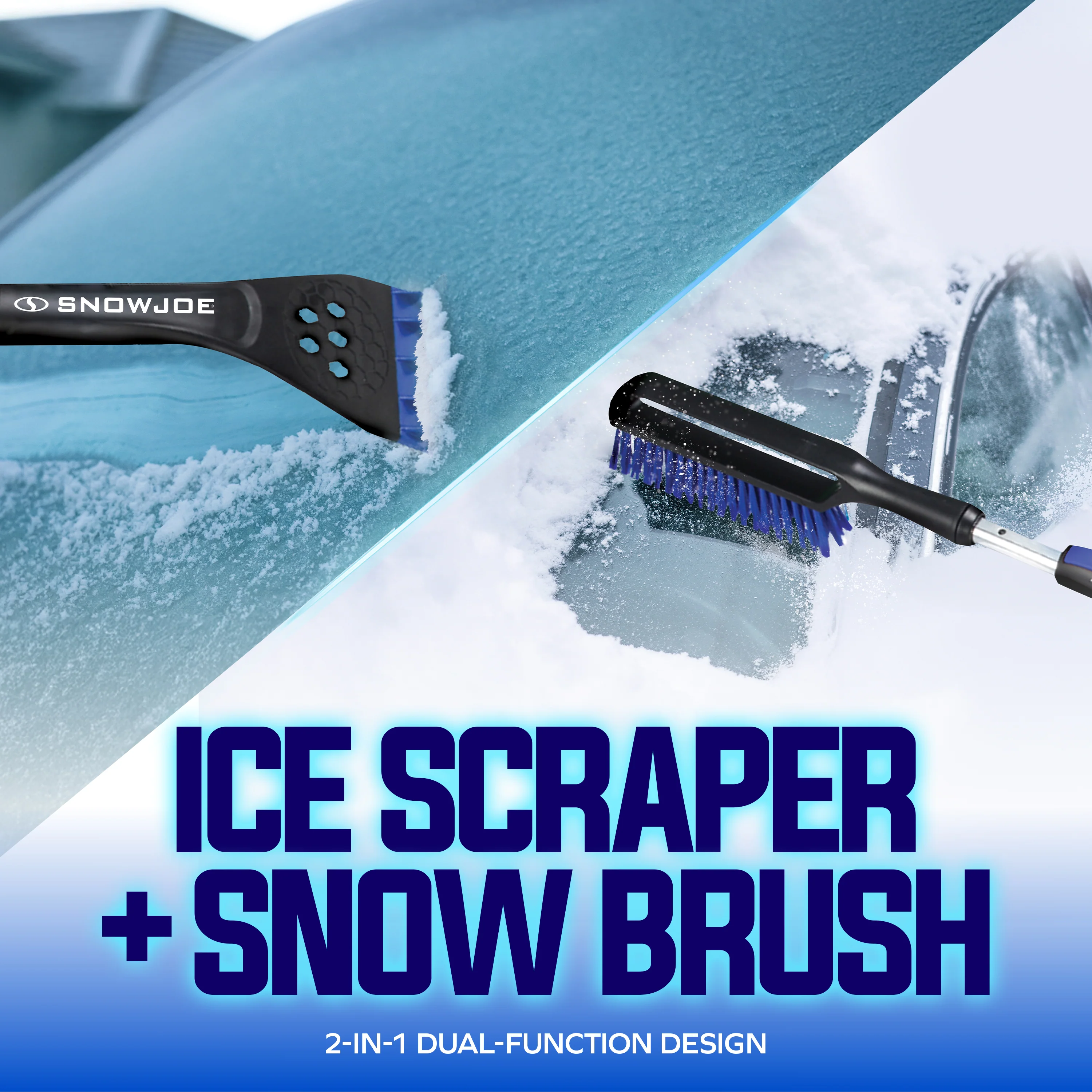 Snow Joe Winter Telescopic Snow Removal Brush + De-icing Shovel | 42-Inch Telescopic | 2-Pack - Image 3