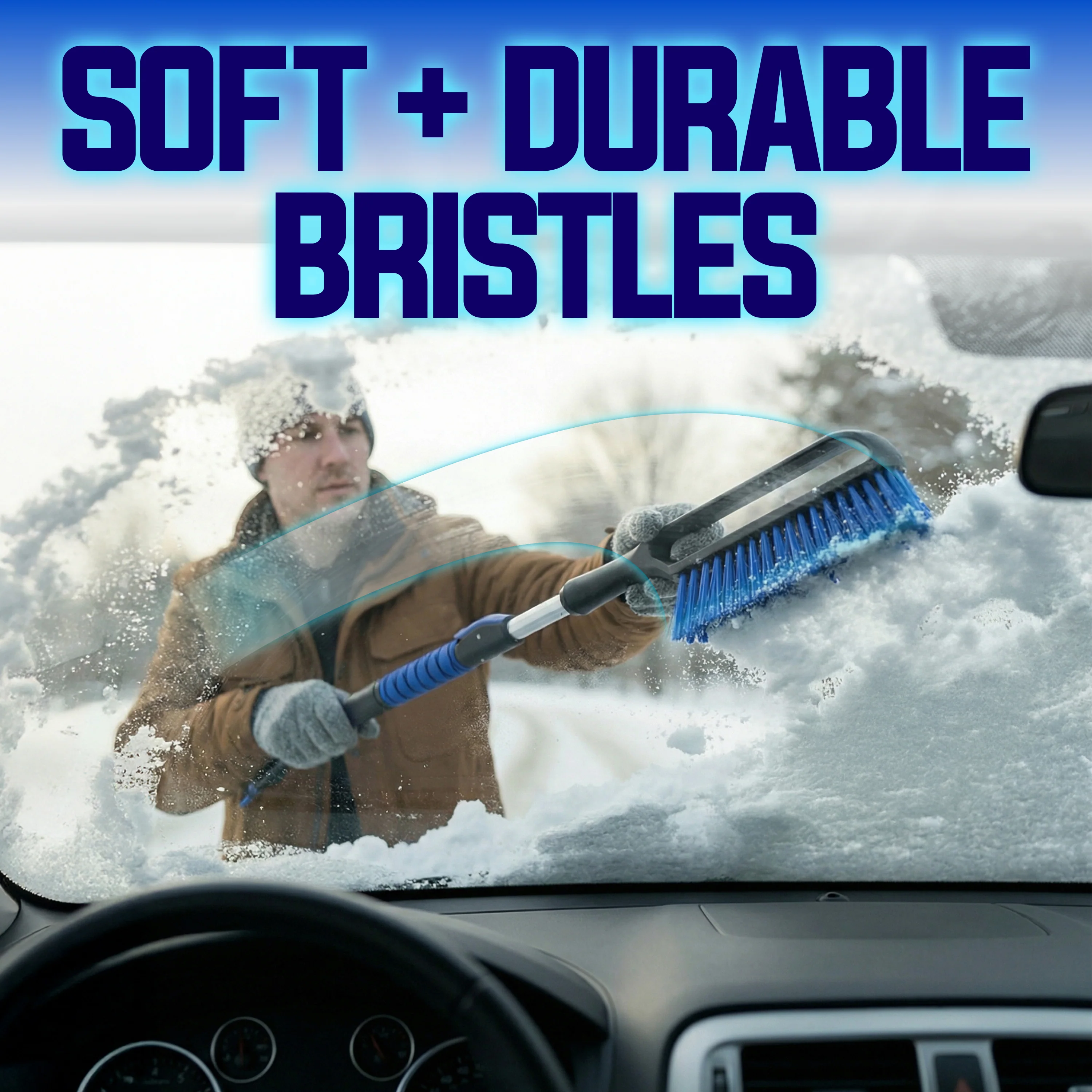 Snow Joe Winter Telescopic Snow Removal Brush + De-icing Shovel | 42-Inch Telescopic | 2-Pack - Image 6