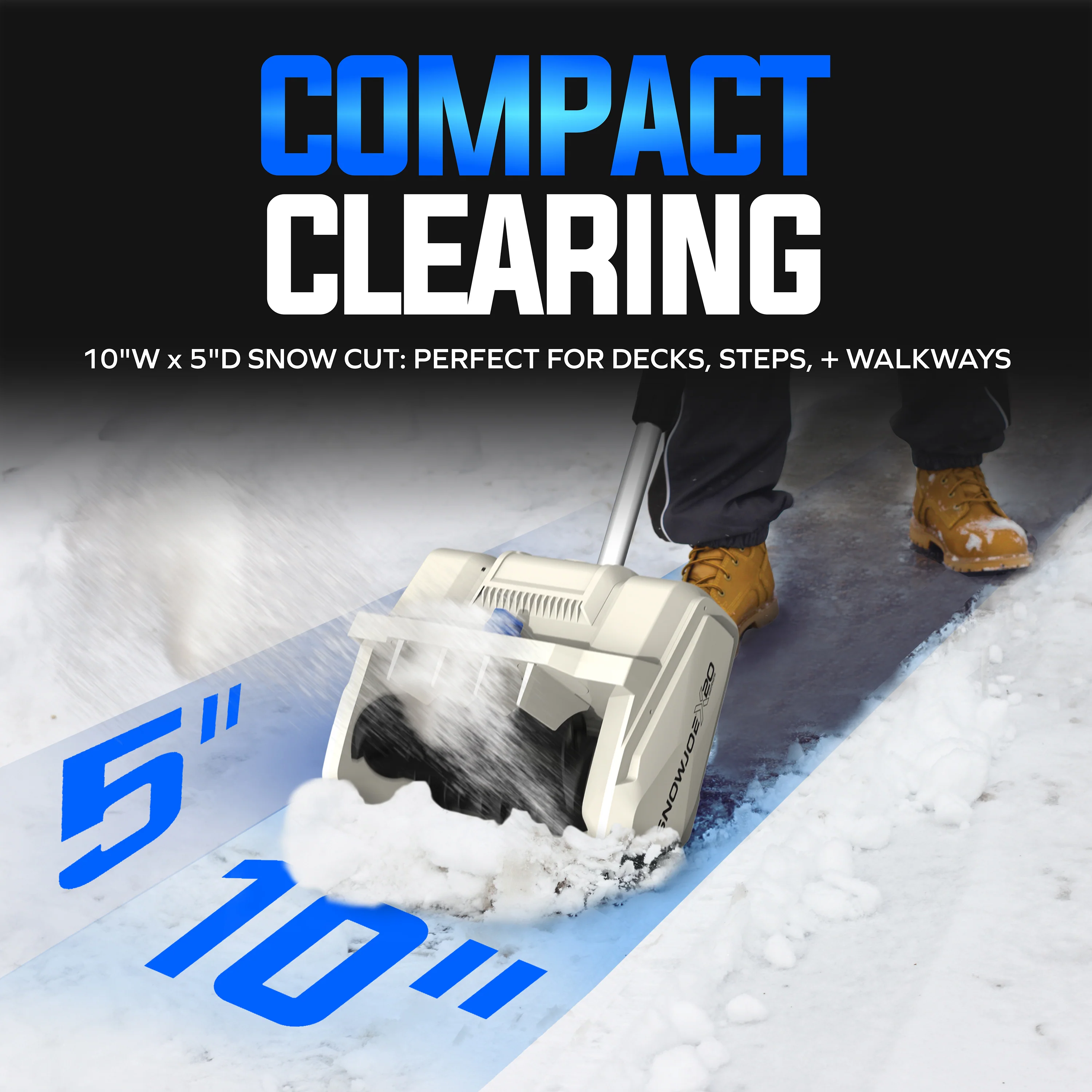 Snow Joe 20-Volt Cordless Snow Shovel Kit | Directional Chute | Brushless Motor | W/ 5.0-Ah Battery + Charger - Image 6