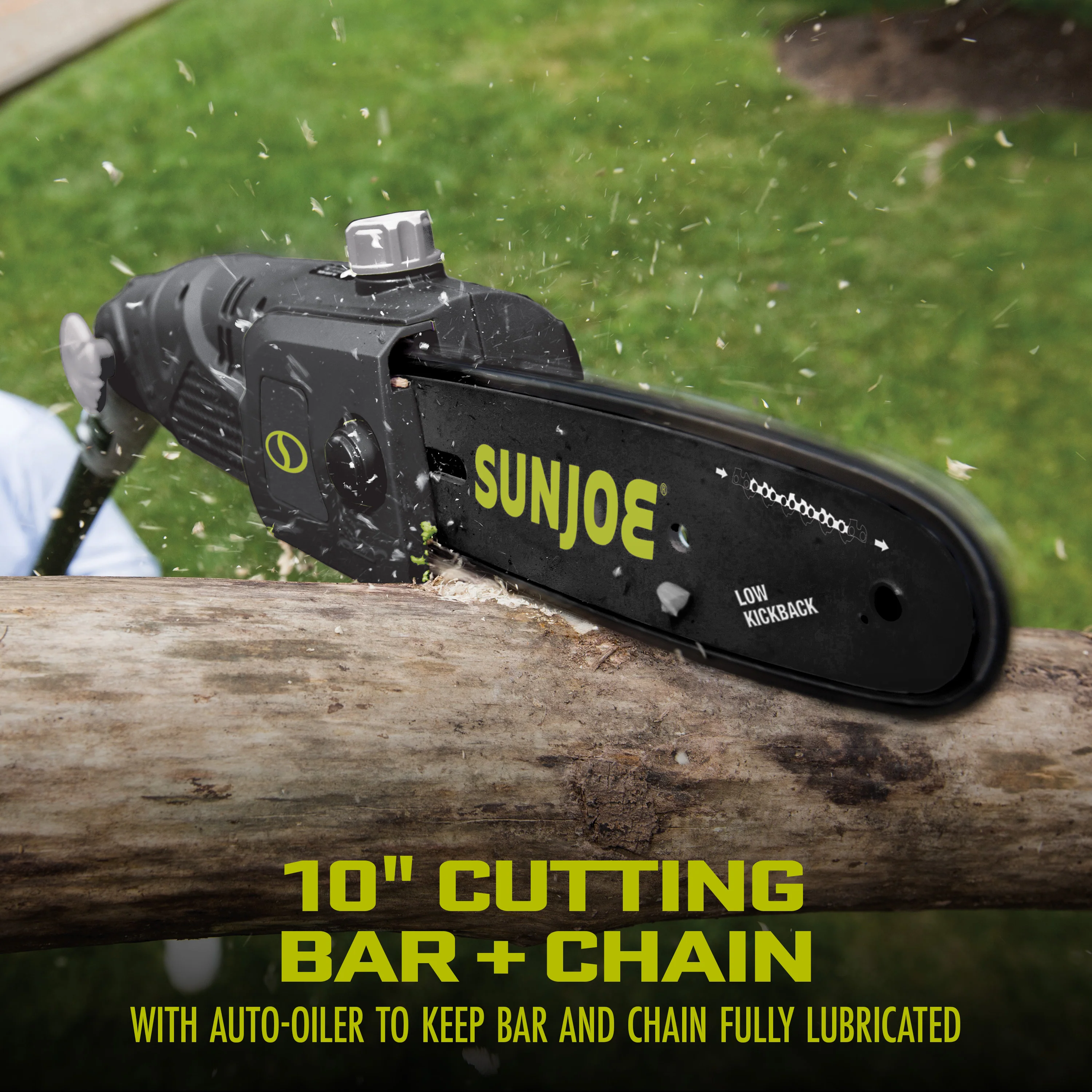 Sun Joe SWJ803E Electric Multi-Angle Pole Chain Saw | 10-Inch | 8.0-Amp - Image 3