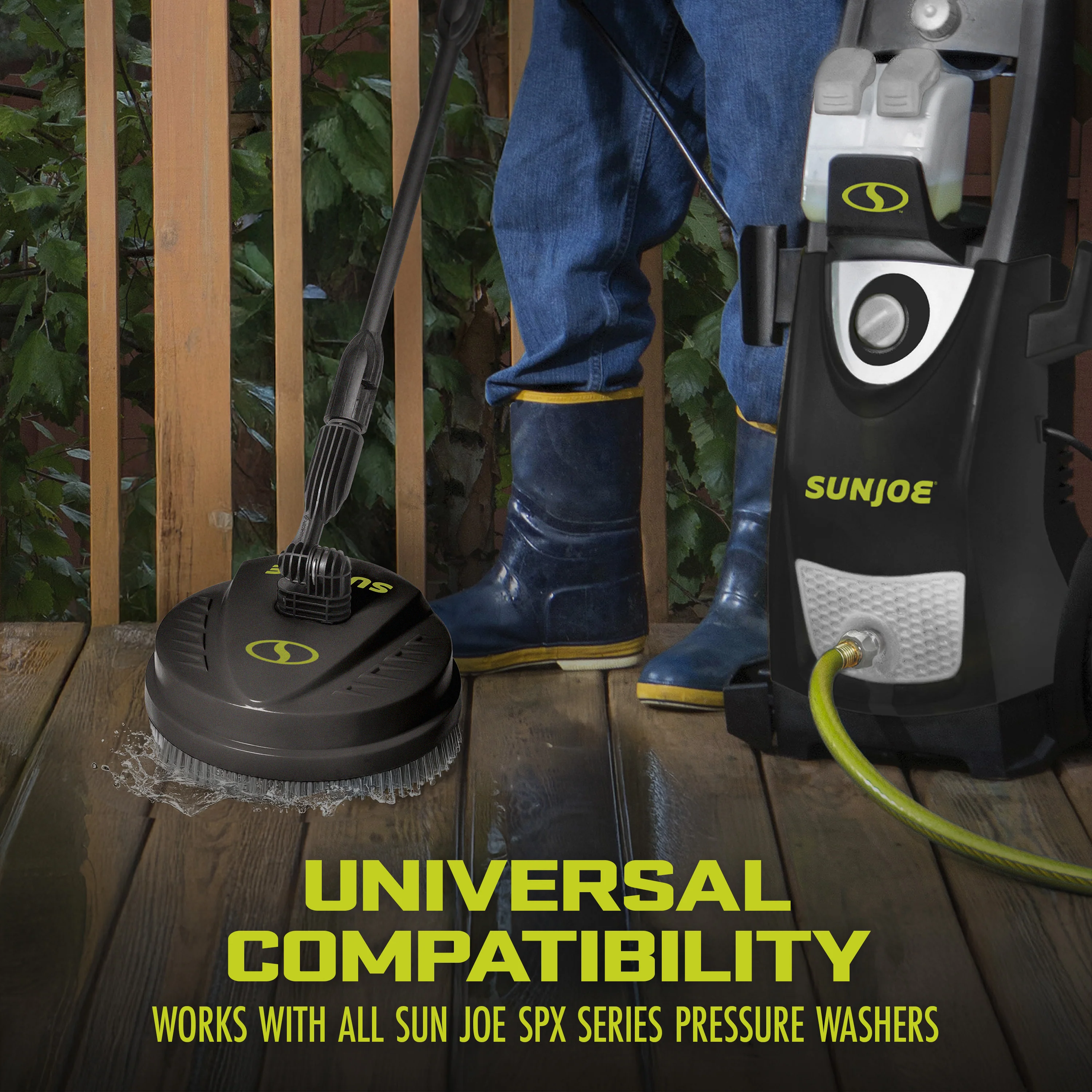 Sun Joe SPX-PCA10 Multi-Surface Deck + Patio Cleaning Attachment for SPX Series Pressure Washers | 10-inch - Image 6