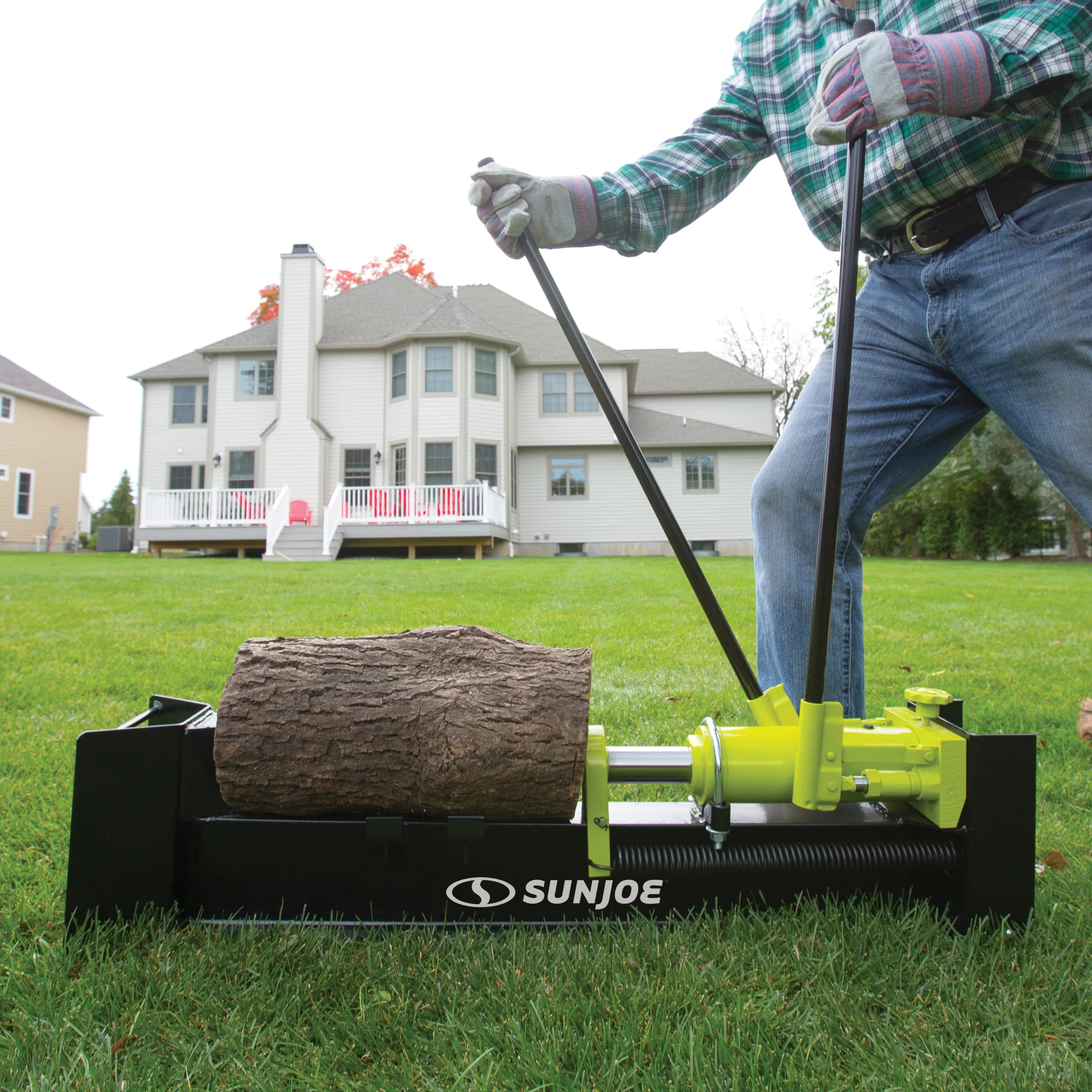 Sun Joe Hydraulic Log Splitter W/ Wheels | 10-Ton | For Logs Up to 18"L x 8"W - Image 4