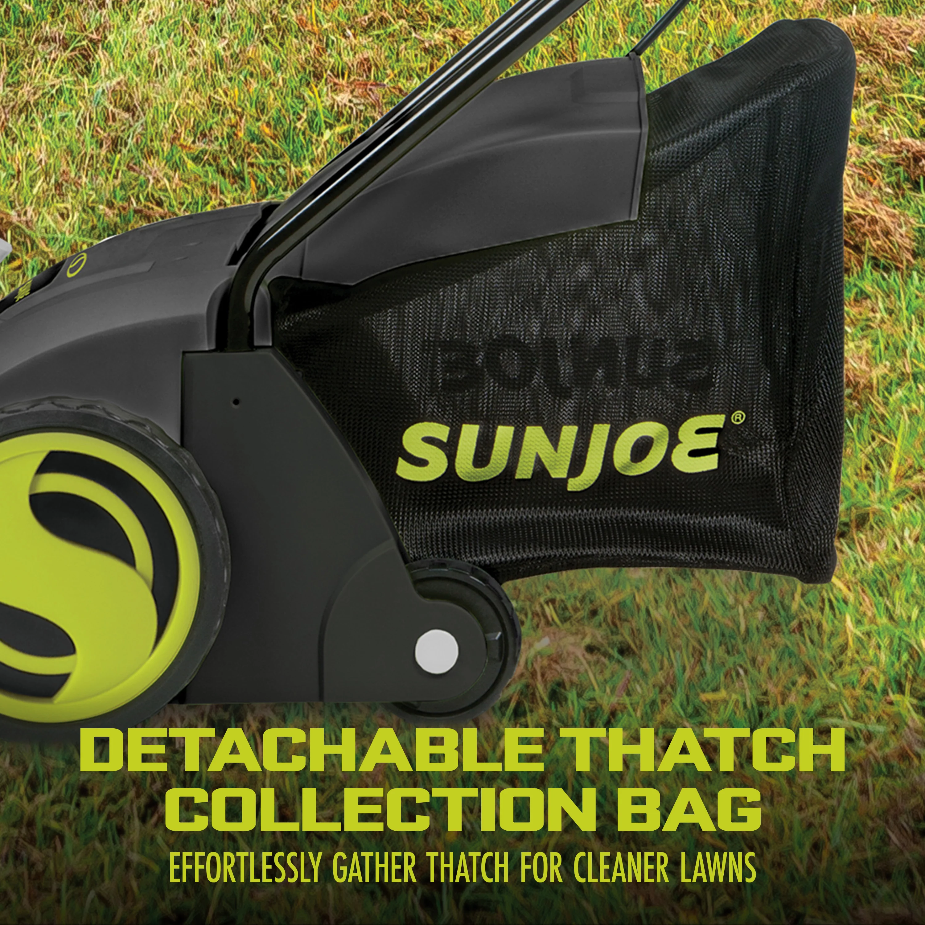 Sun Joe Electric Lawn Dethatcher + Scarifier W/ Collection Bag | 12.6-inch | 12-Amp - Image 8