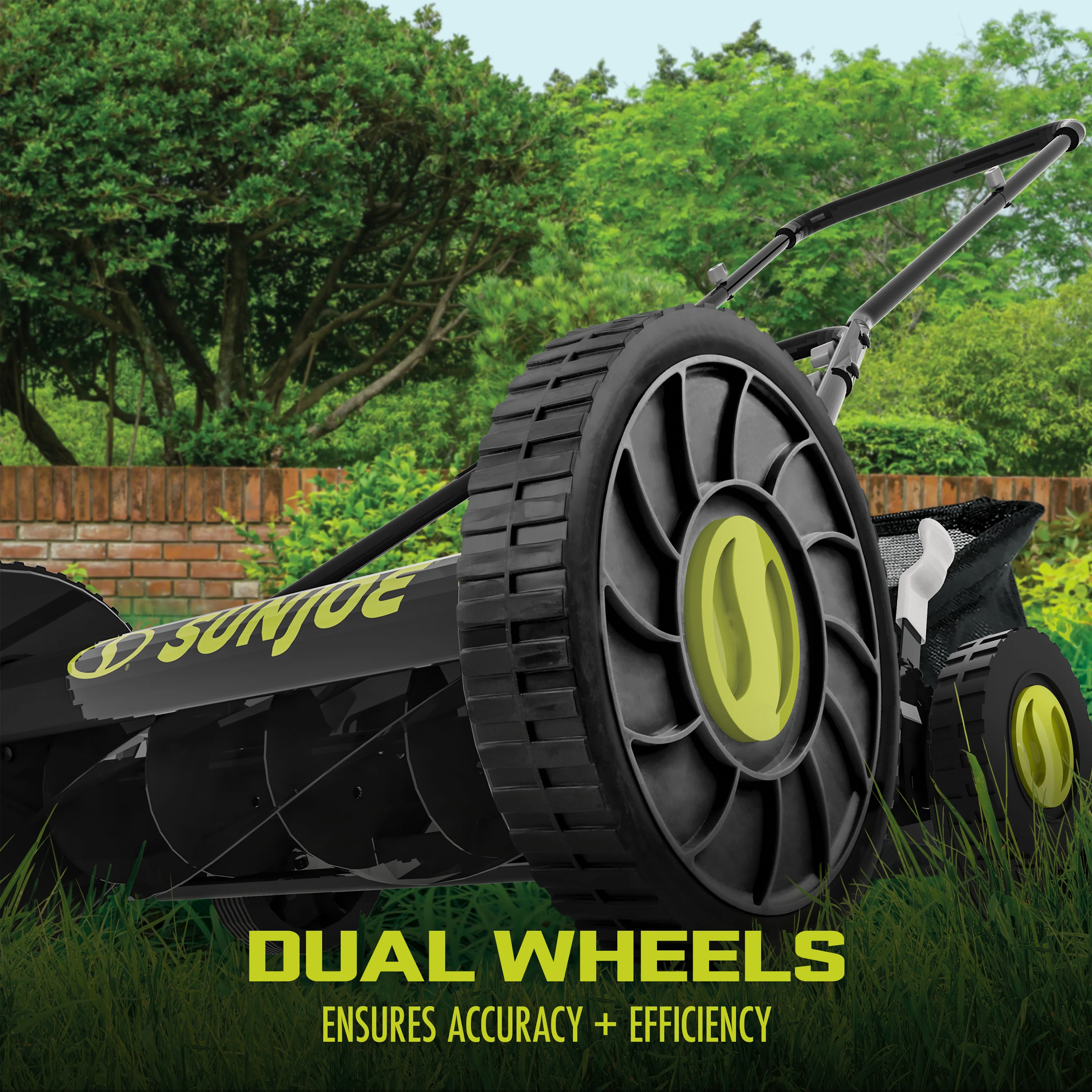 Sun Joe Manual Reel Mower W/ Grass Catcher | 18-inch | 9-Position - Image 4