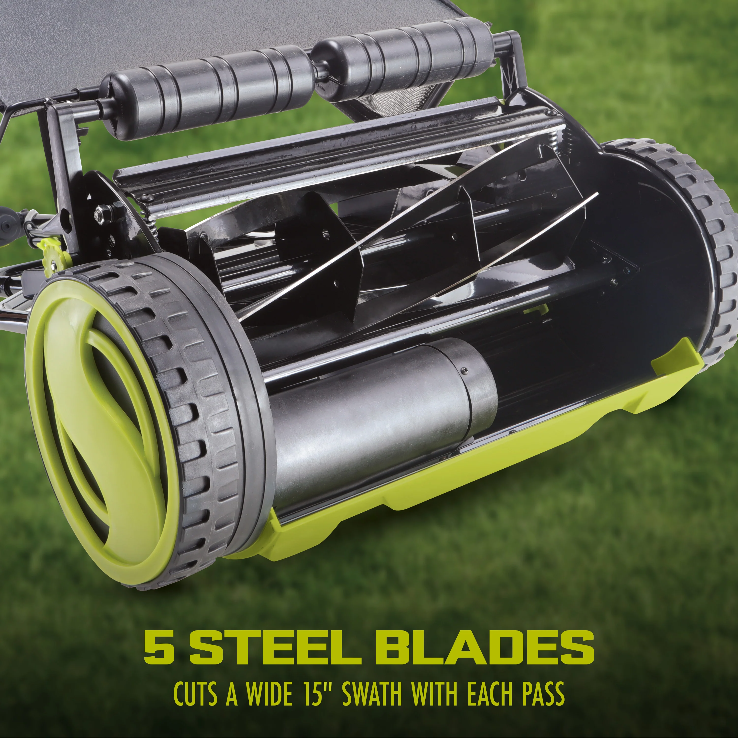 Sun Joe 24-Volt IONMAX Cordless Push Reel Mower W/ Collection Bag | 15-inch | Tool Only - Image 3