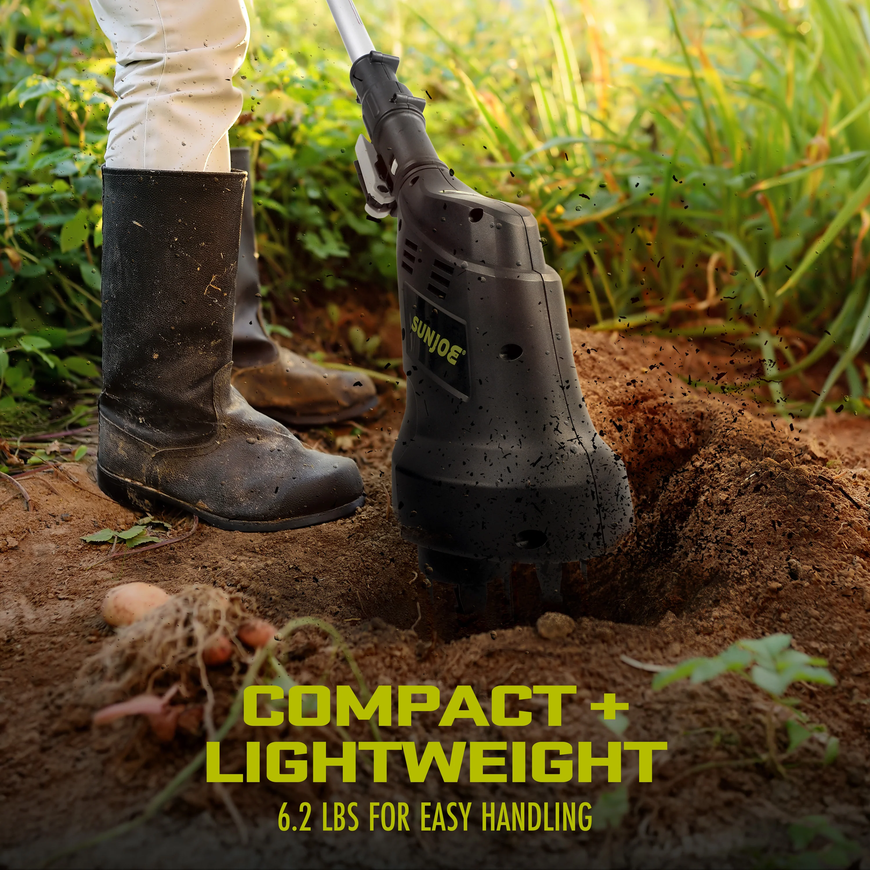 Sun Joe 24V-CTLR-LTE 24-Volt Claw Tiller + Cultivator | W/ 2.0-Ah Battery + Charger - Image 7