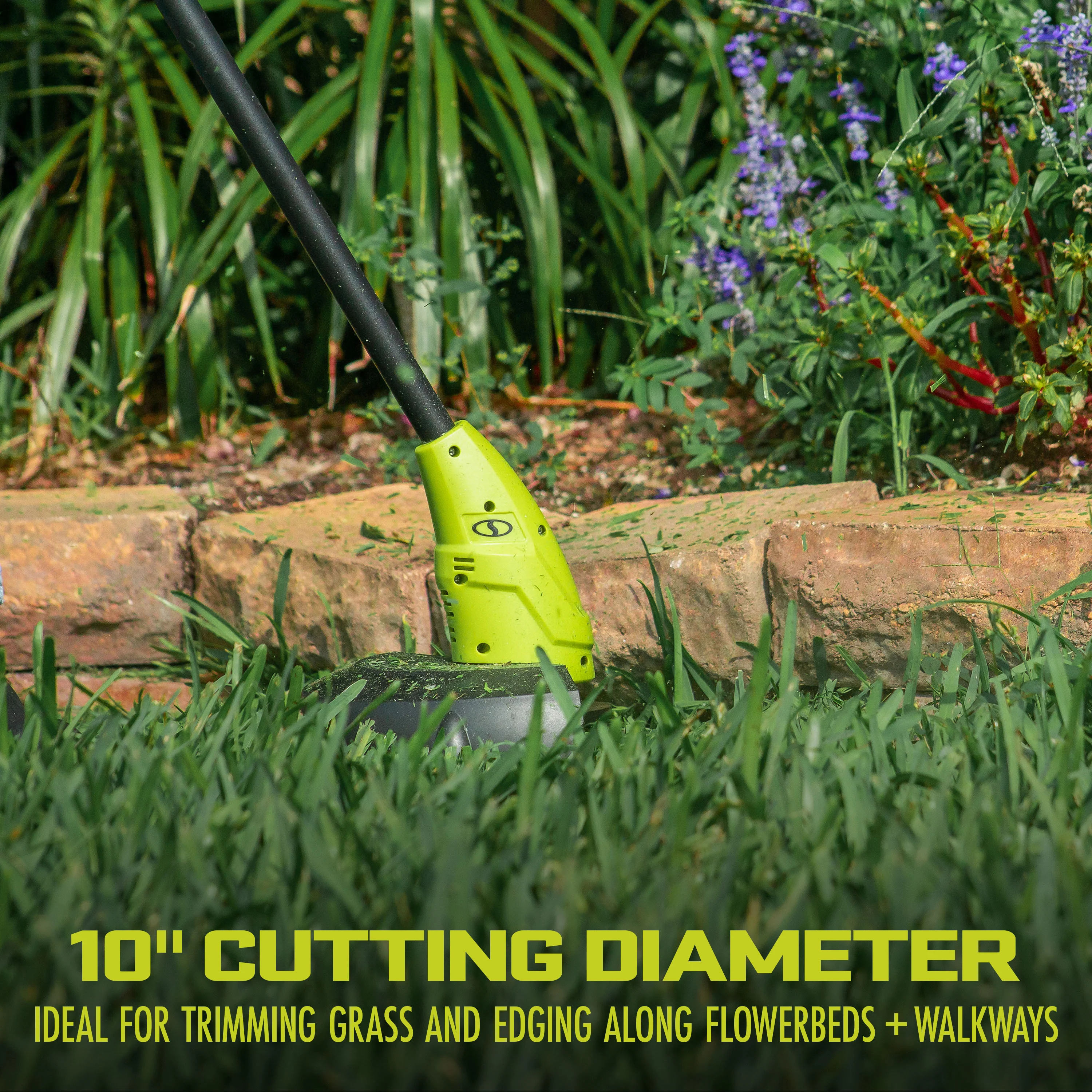 Sun Joe 24V-GT10-CT 24-Volt IONMAX Cordless Lightweight Stringless Grass Trimmer | 10-inch | Tool Only - Image 3