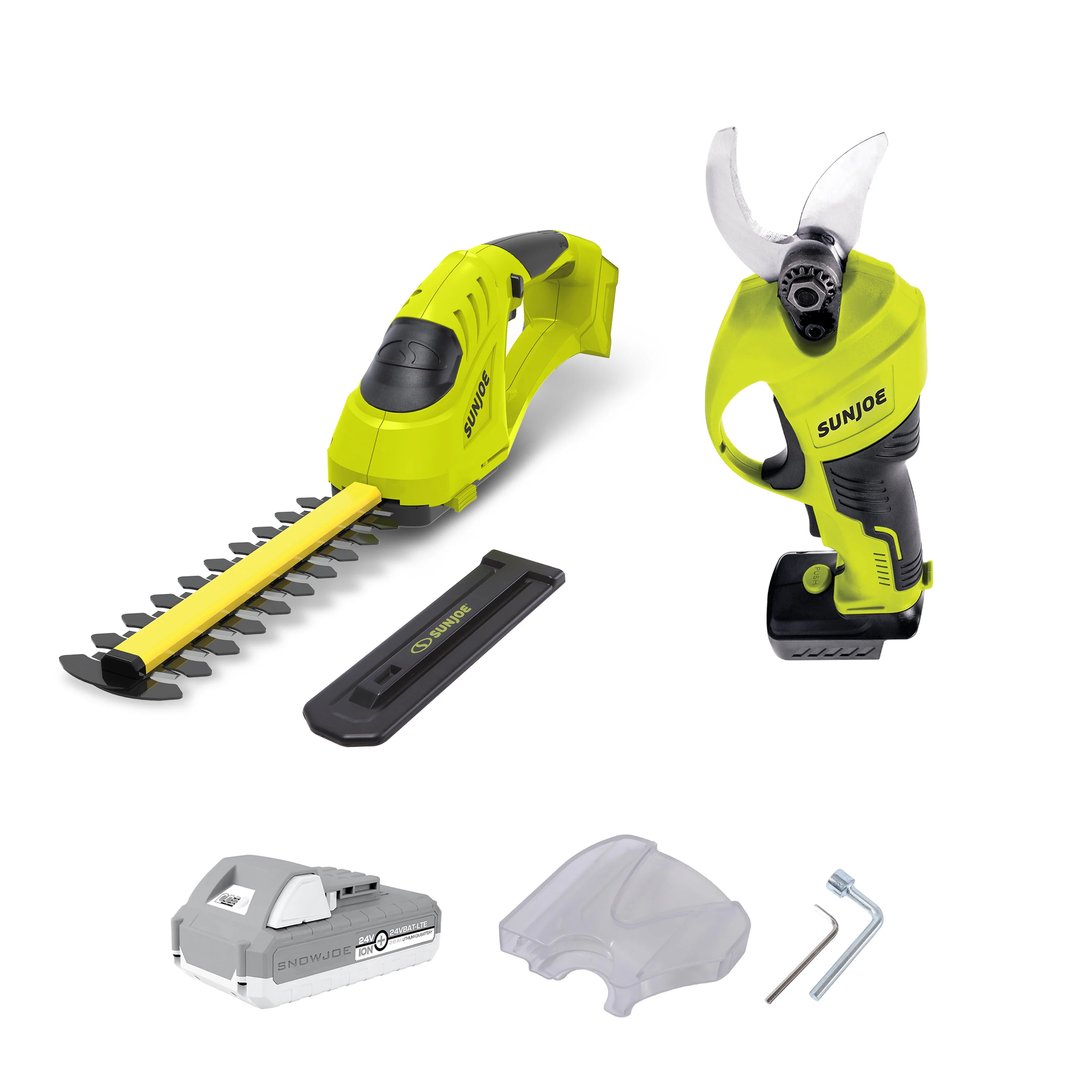 Sun Joe 24V-HT-PRN-LTE 24-Volt* Cordless Handheld Hedger + Pruner | W/ 2.0-Ah Battery + Charger - Image 2