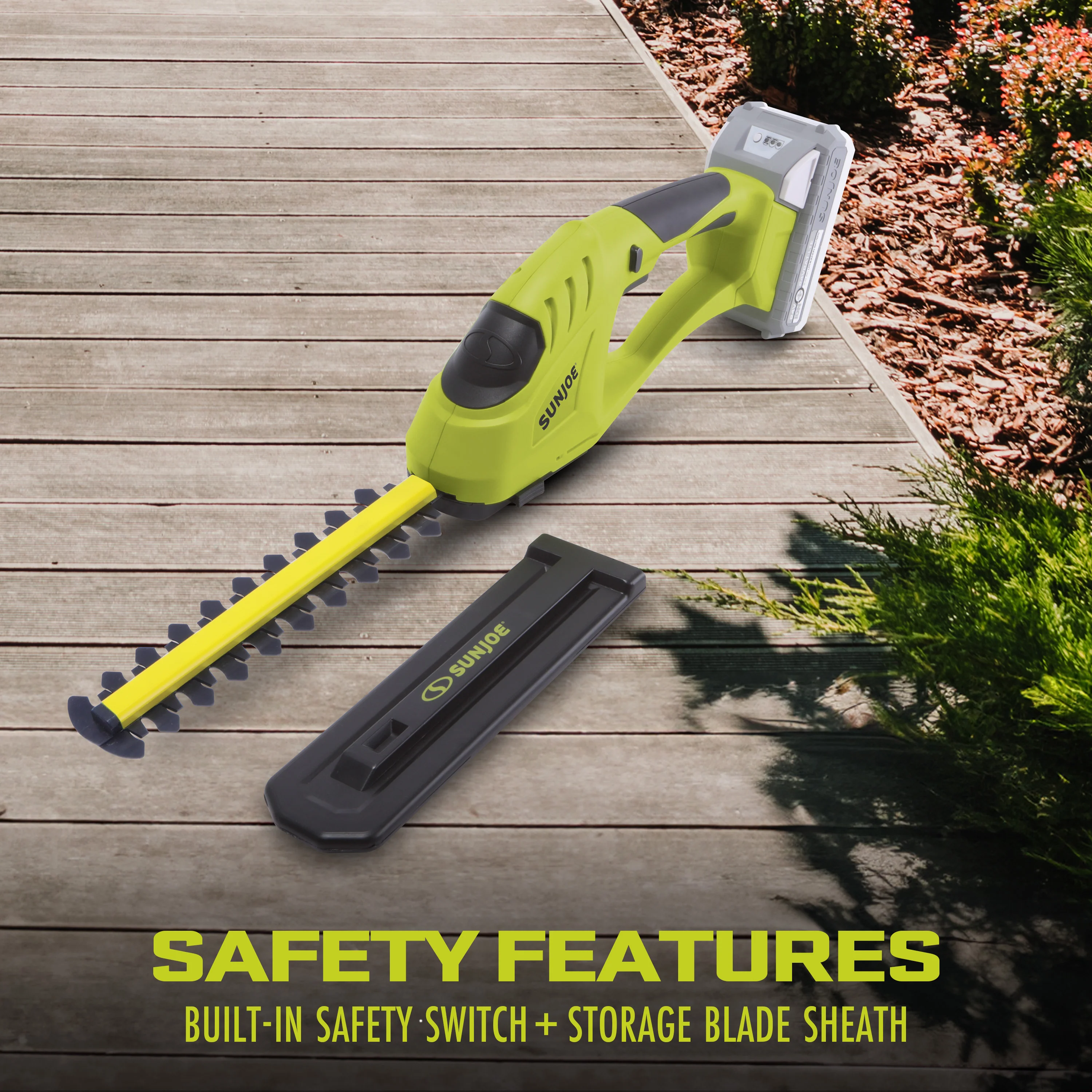 Sun Joe 24V-HT-PRN-LTE 24-Volt* Cordless Handheld Hedger + Pruner | W/ 2.0-Ah Battery + Charger - Image 4