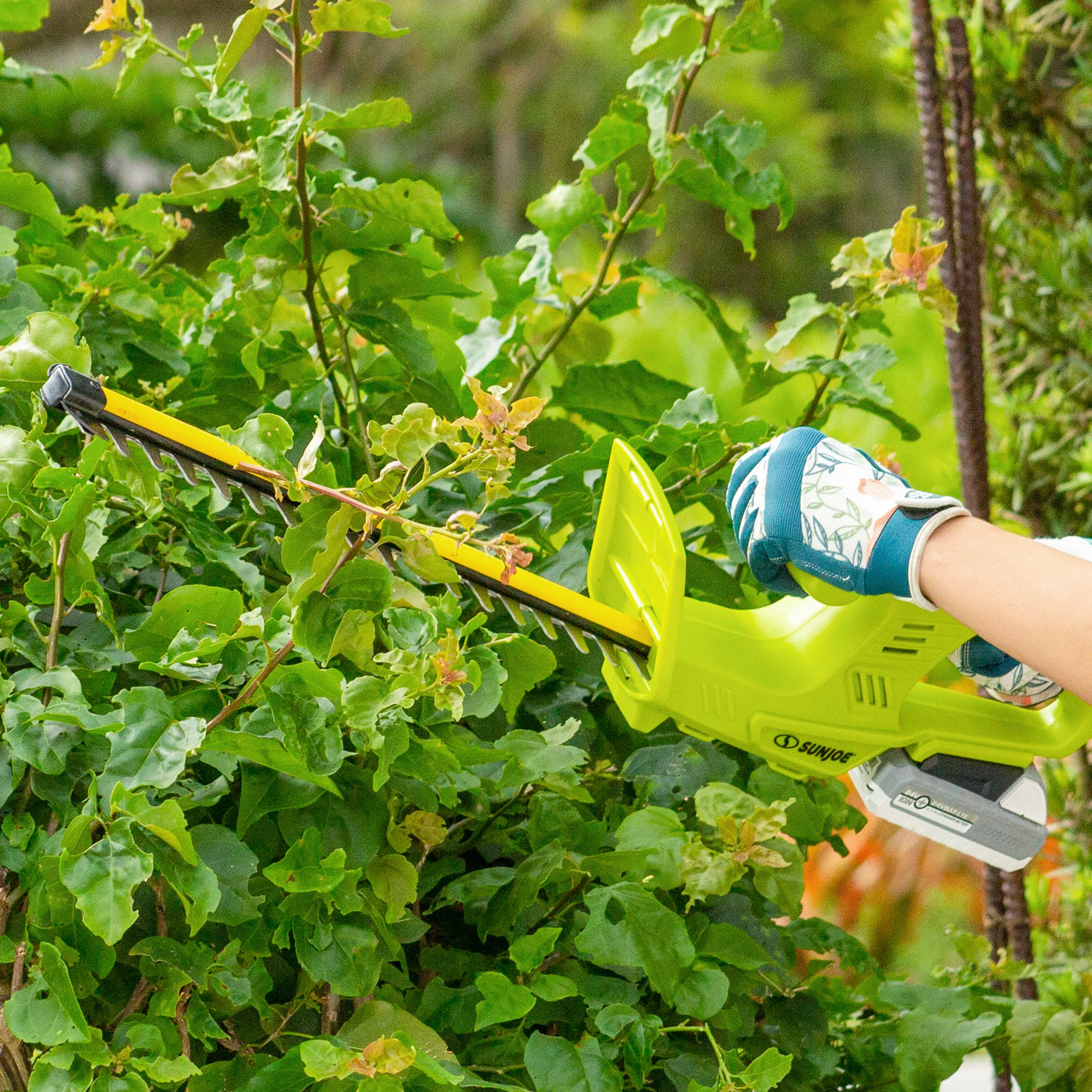 Sun Joe Garden Combo Kit w/ 24V* 2.0-Ah Batteries + Charger | Hedge Trimmer | Turbine Blower - Image 9