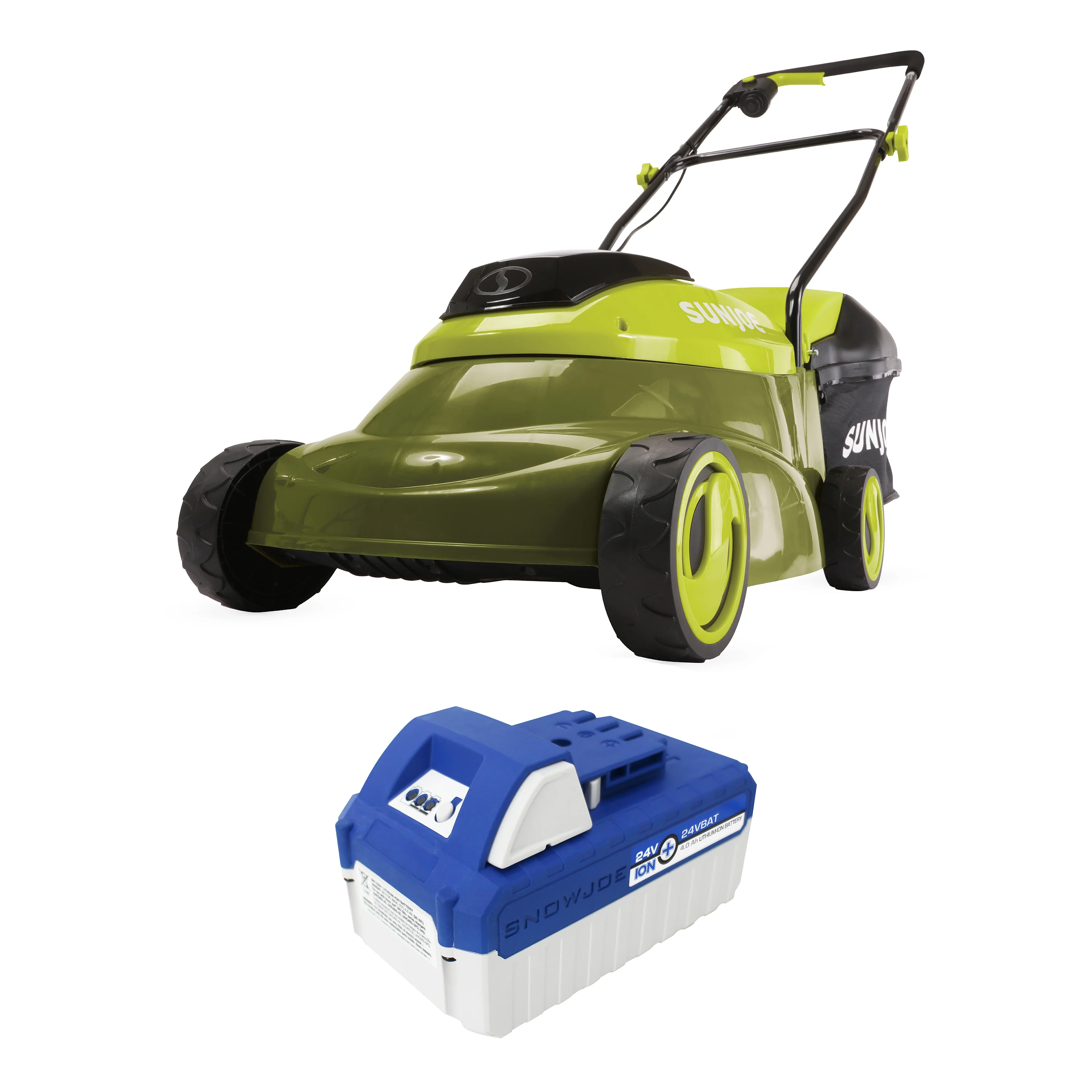 Sun Joe 24V-MJ14C 24-Volt* IONMAX Cordless Push Lawn Mower Kit | 14-inch | W/ 4.0-Ah Battery + Charger - Image 2