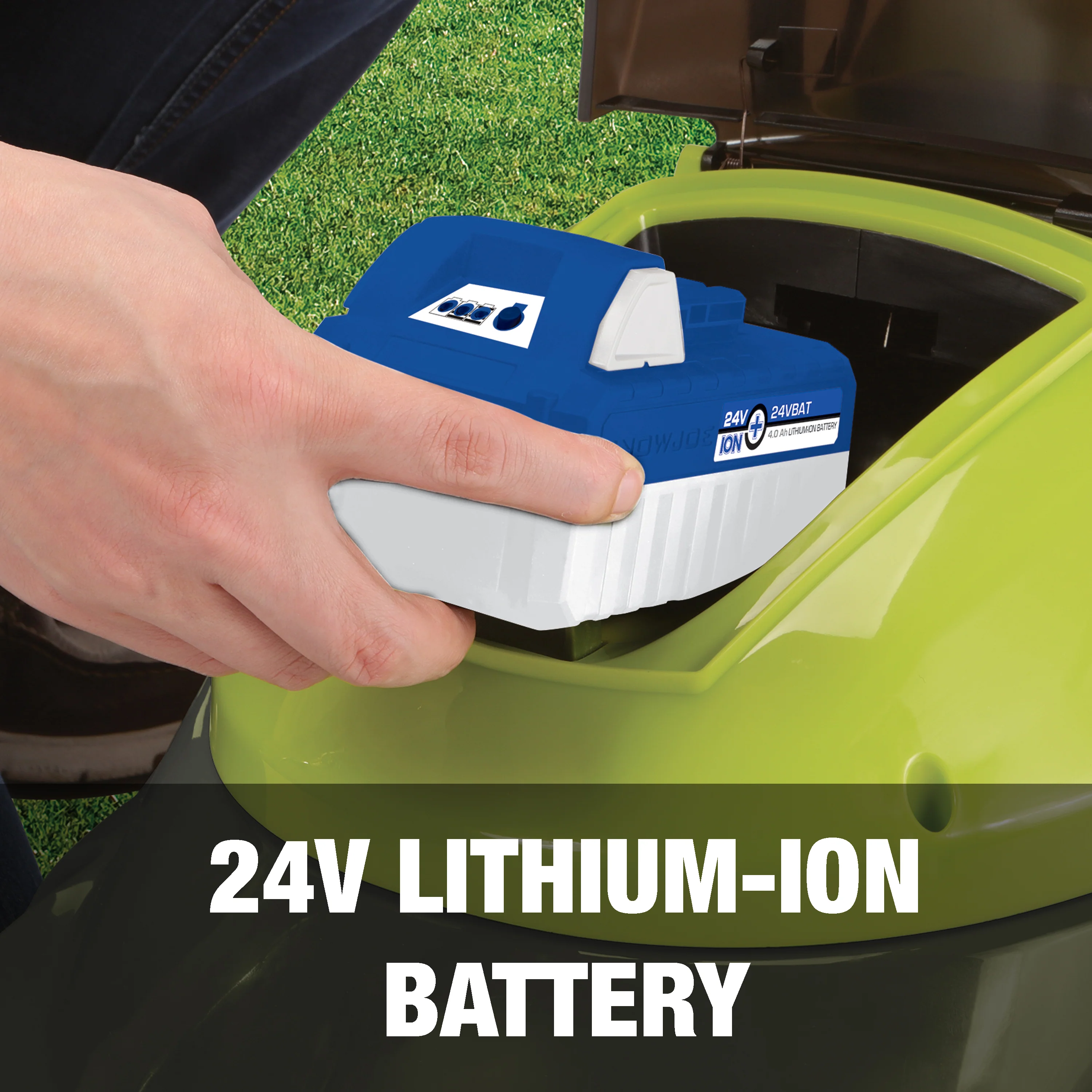 Sun Joe 24V-MJ14C 24-Volt* IONMAX Cordless Push Lawn Mower Kit | 14-inch | W/ 4.0-Ah Battery + Charger - Image 5