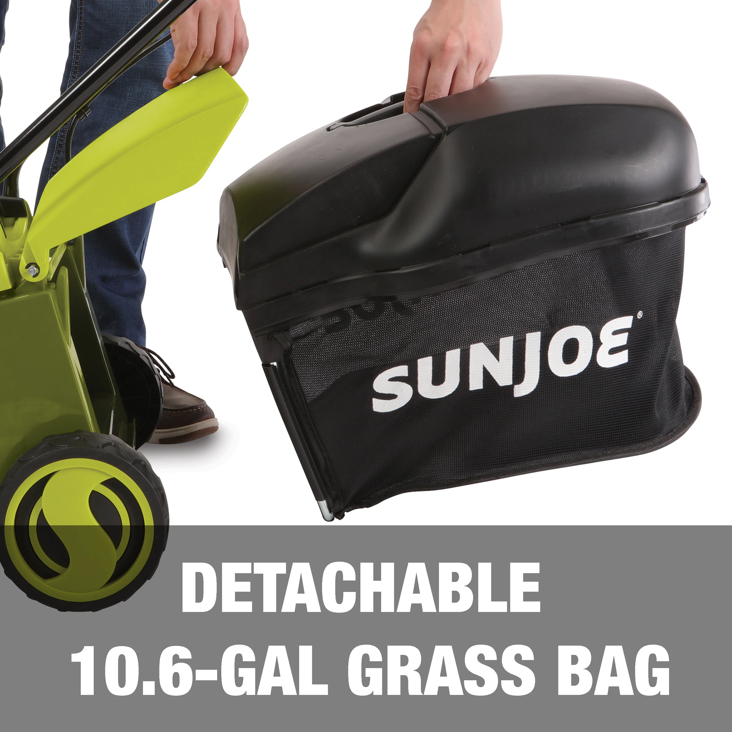 Sun Joe 24V-MJ14C 24-Volt* IONMAX Cordless Push Lawn Mower Kit | 14-inch | W/ 4.0-Ah Battery + Charger - Image 8