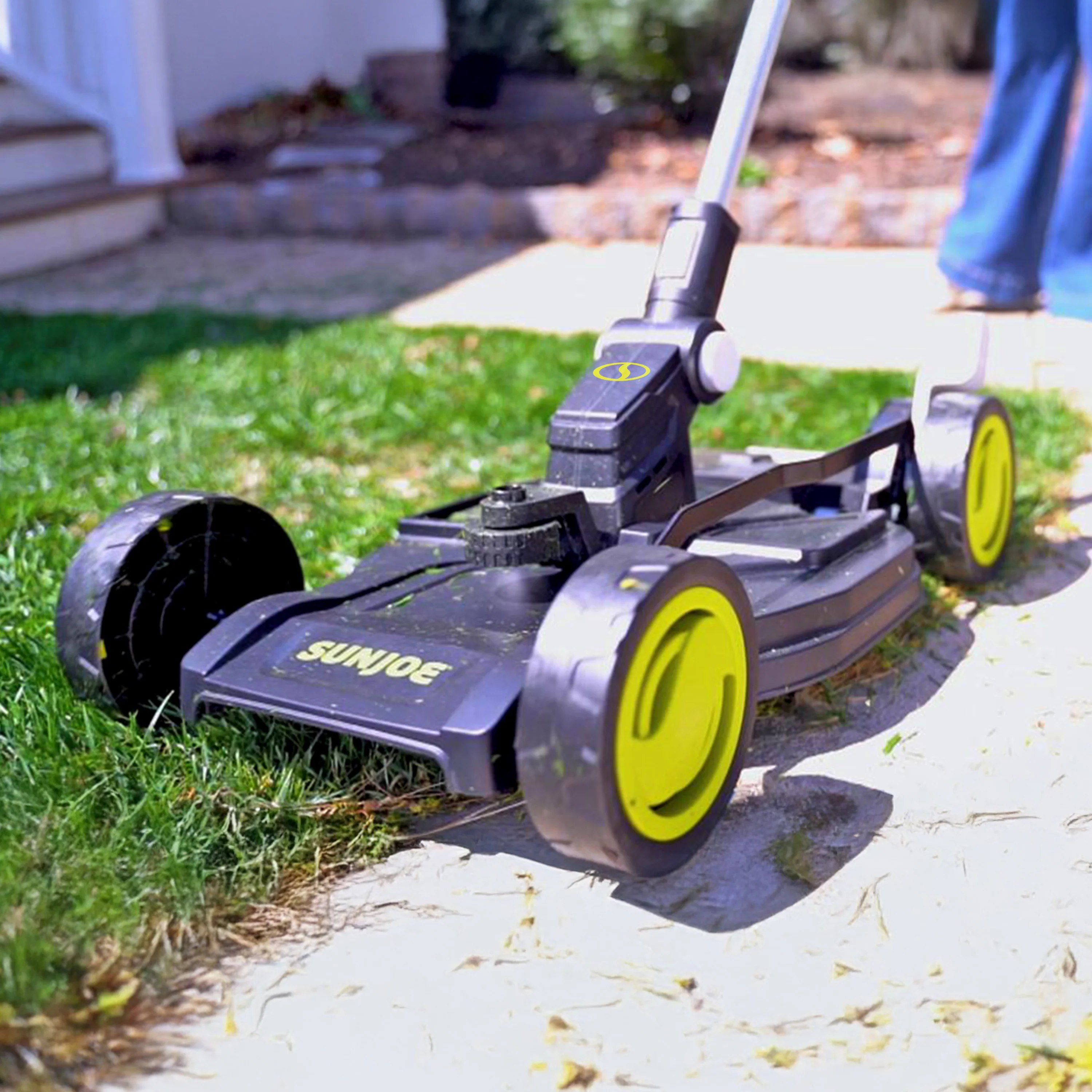 Sun Joe 24V-MTE-LTE 24-Volt* Cordless 3-in-1 Lawn Mower + String Trimmer + Edger | 5-Position Height Adjustment & Telescopic Pole | W/ 2.0-Ah Battery + Charger - Image 6