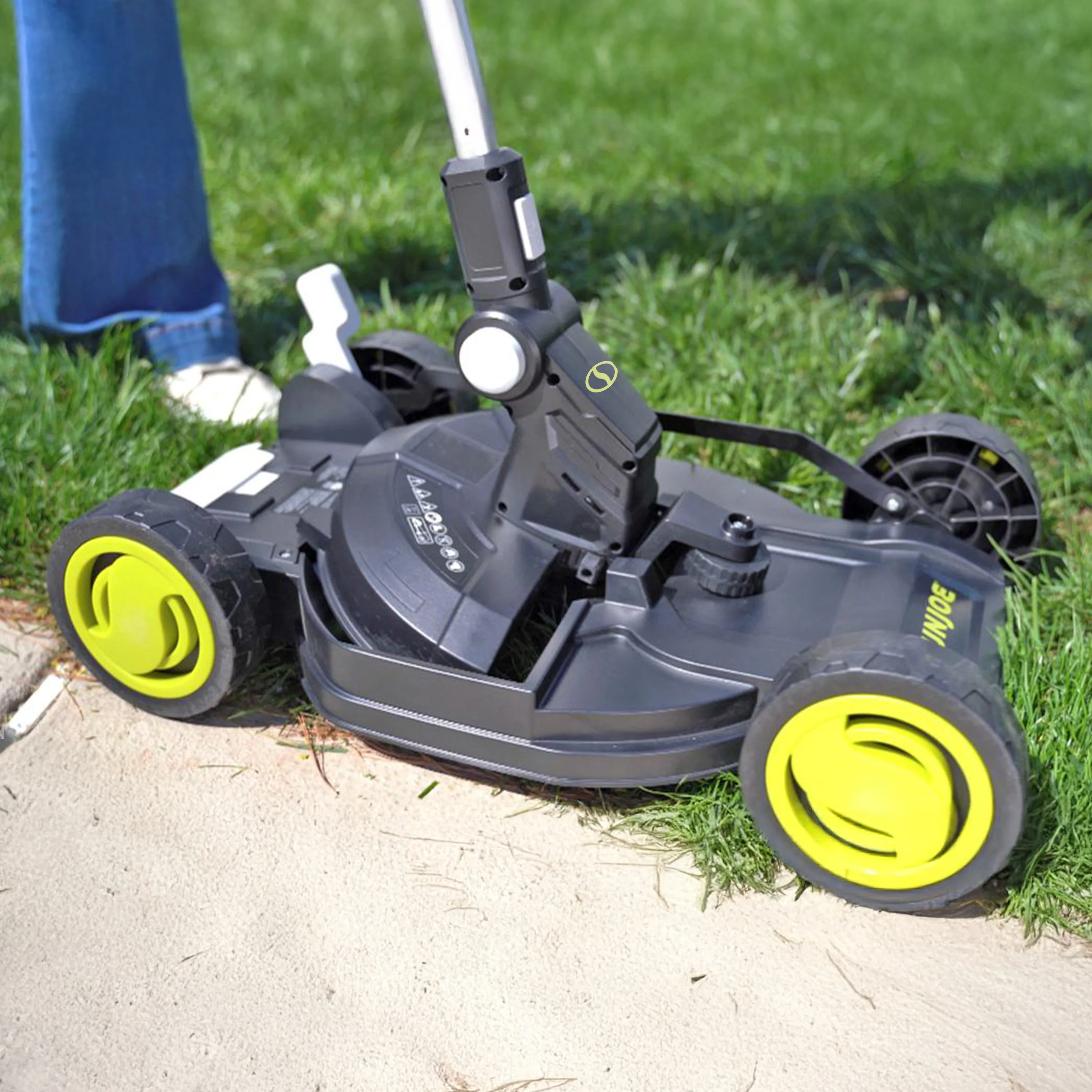 Sun Joe 24V-MTE-LTE 24-Volt* Cordless 3-in-1 Lawn Mower + String Trimmer + Edger | 5-Position Height Adjustment & Telescopic Pole | W/ 2.0-Ah Battery + Charger - Image 9