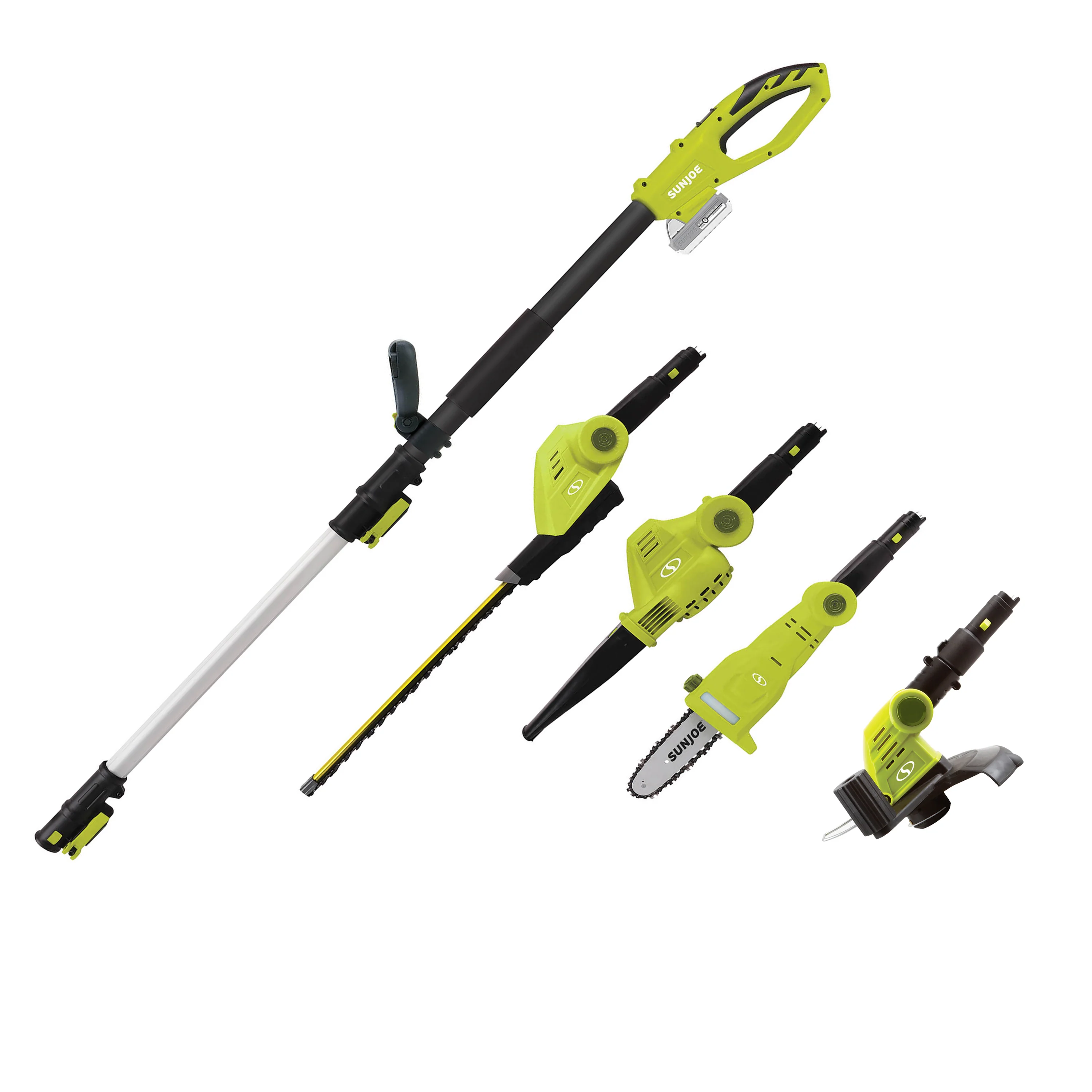 Sun Joe 24V-MTWP4-LTE 24-Volt Cordless Interchangeable Multi-Tool | Leaf Blower + Hedger + Trimmer + Chainsaw | W/ 2 x 2.0-Ah Batteries + Charger - Image 2