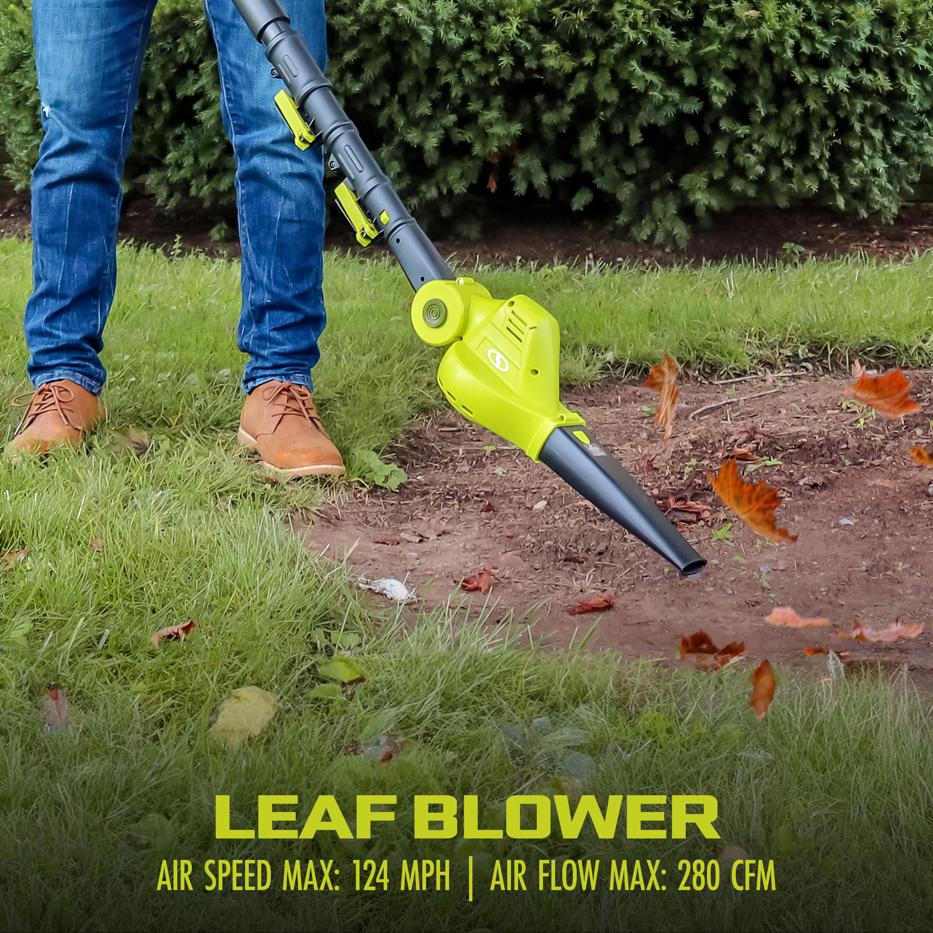 Sun Joe 24V-MTWP4-LTE 24-Volt Cordless Interchangeable Multi-Tool | Leaf Blower + Hedger + Trimmer + Chainsaw | W/ 2 x 2.0-Ah Batteries + Charger - Image 4