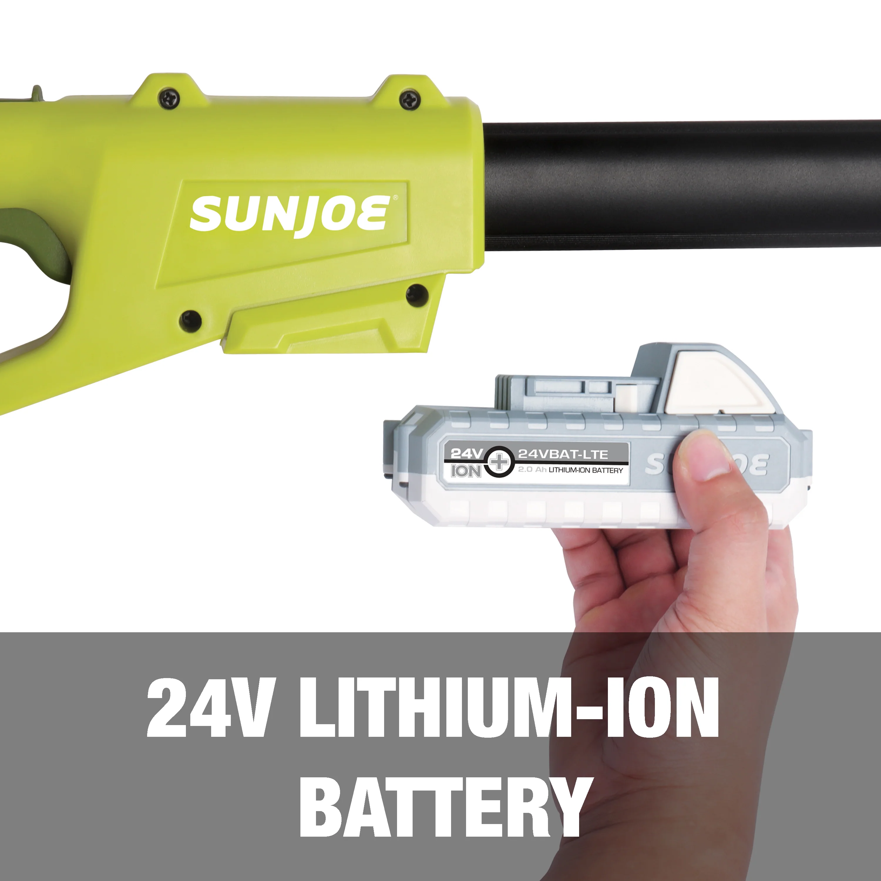 Sun Joe 24V-PS8CMAX-LTE 24-Volt* IONMAX Cordless Telescoping Pole Chain Saw Kit | 8-inch | W/ Bonus Spare Chain, 2.0-Ah Battery + Charger - Image 6