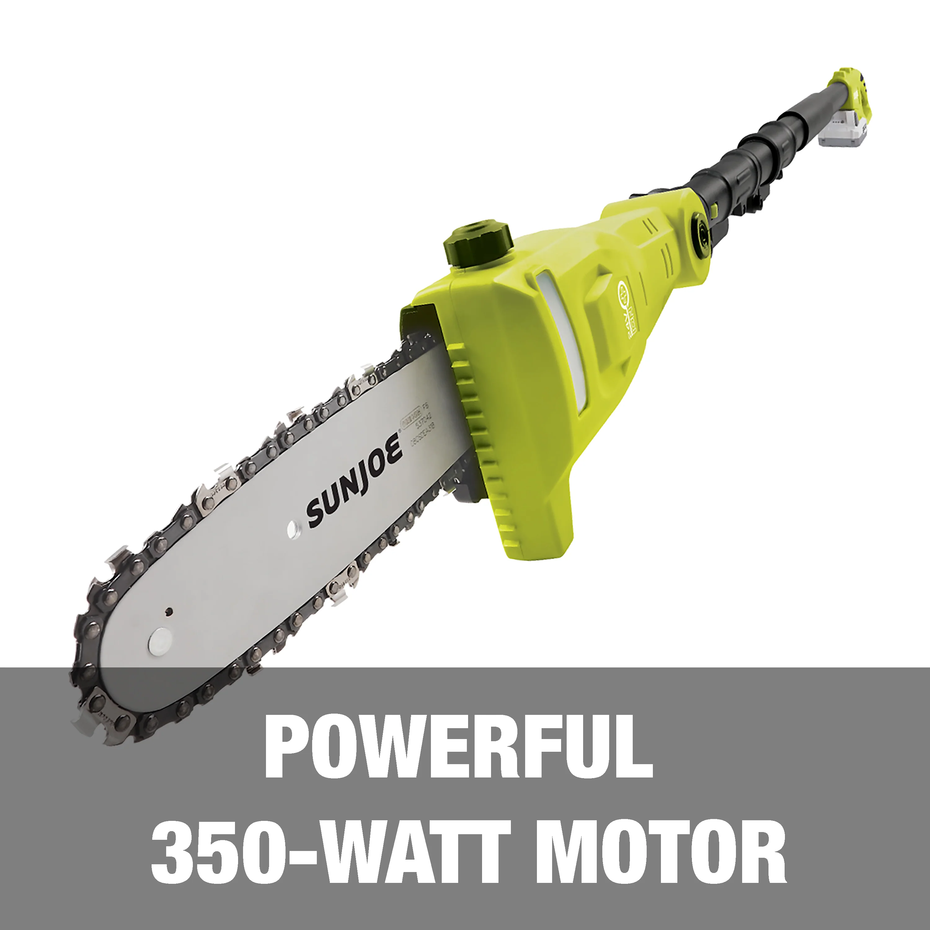 Sun Joe 24V-PS8CMAX-LTE 24-Volt* IONMAX Cordless Telescoping Pole Chain Saw Kit | 8-inch | W/ Bonus Spare Chain, 2.0-Ah Battery + Charger - Image 7