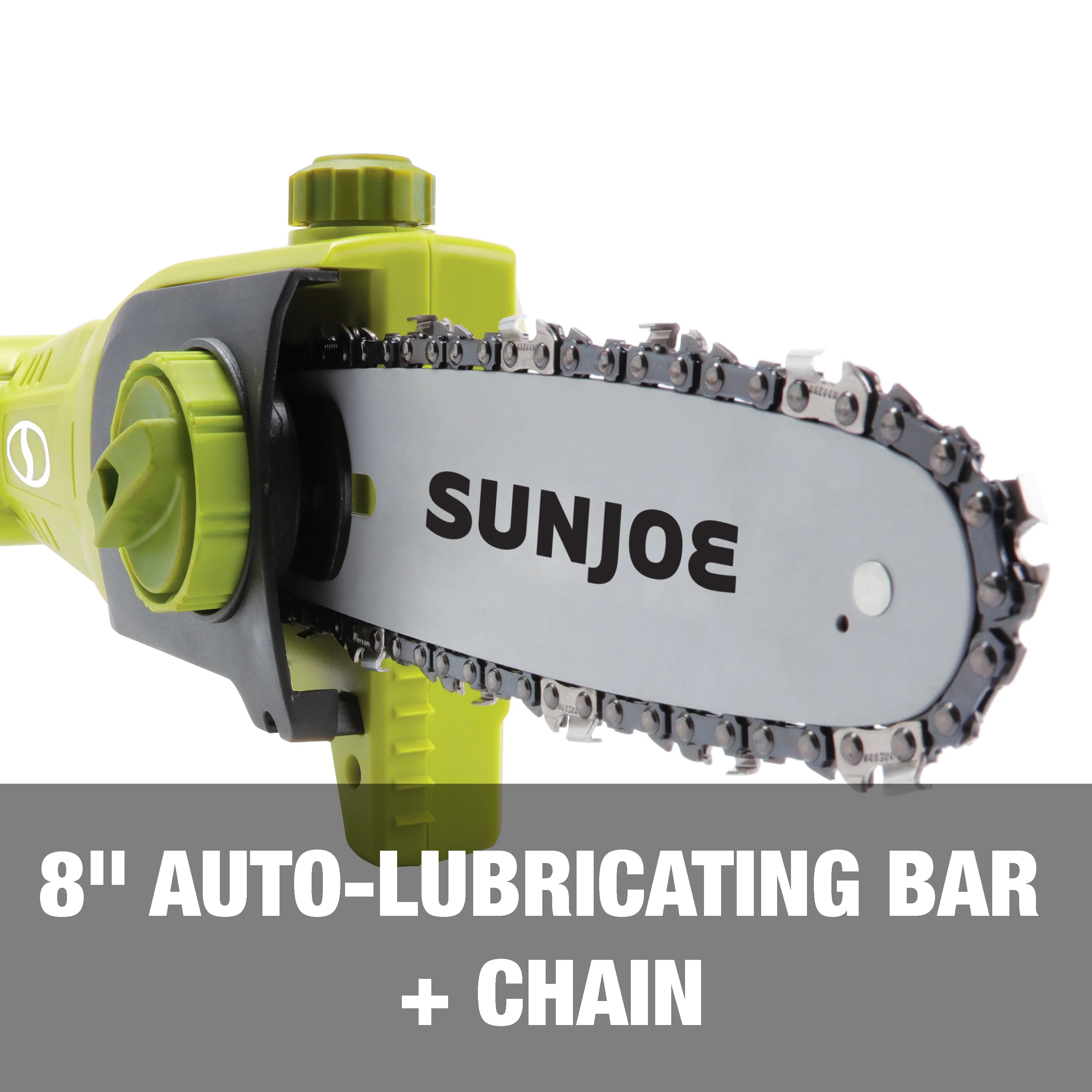 Sun Joe 24V-PS8CMAX-LTE 24-Volt* IONMAX Cordless Telescoping Pole Chain Saw Kit | 8-inch | W/ Bonus Spare Chain, 2.0-Ah Battery + Charger - Image 8