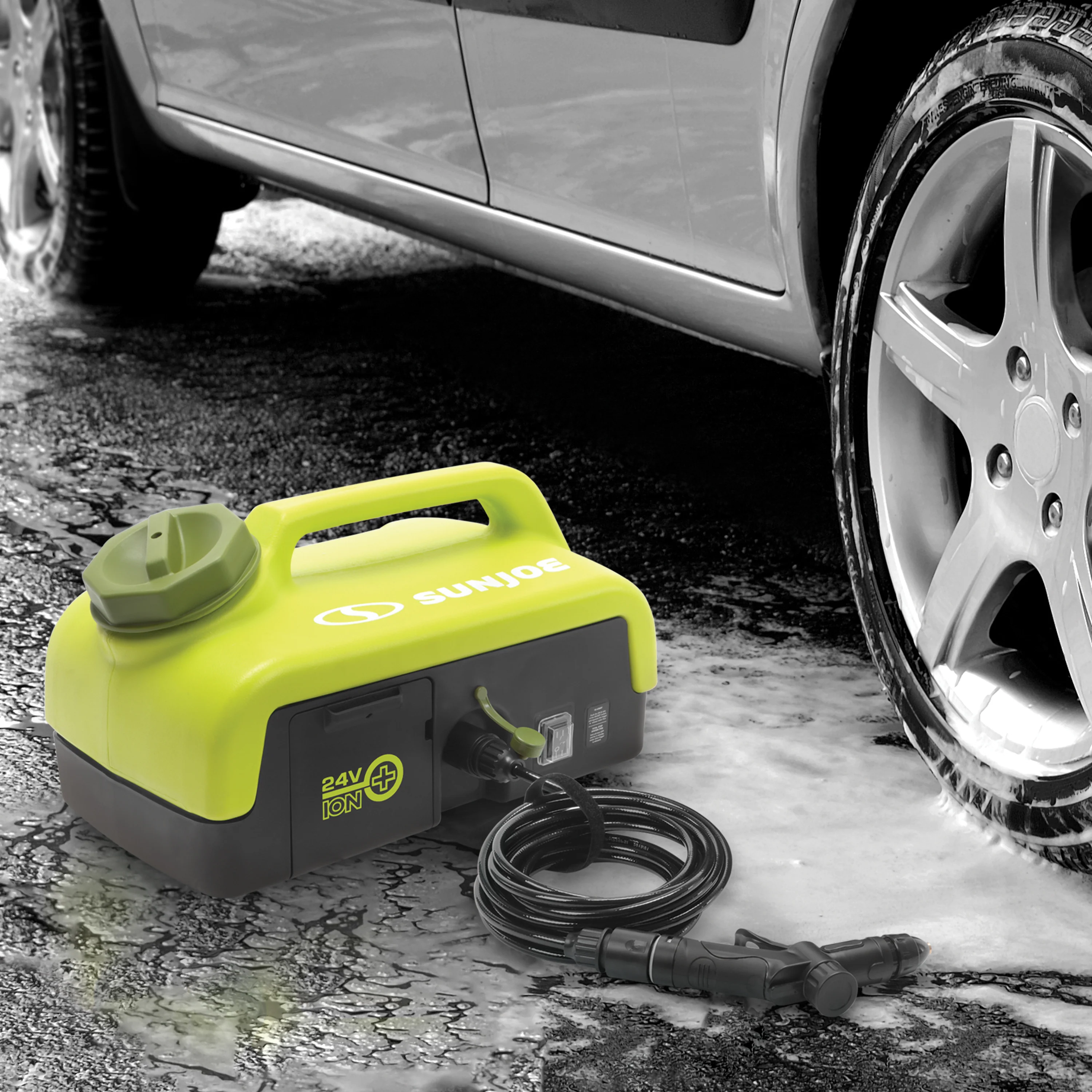 Sun Joe 24V-PSW25 24-Volt* IONMAX Cordless Go-Anywhere Portable Sink/Shower Spray Washer | 116 PSI Max* | 1.5 GPM Max* | 2.5 Gal | W/ 2.0-Ah Battery + Charger - Image 7