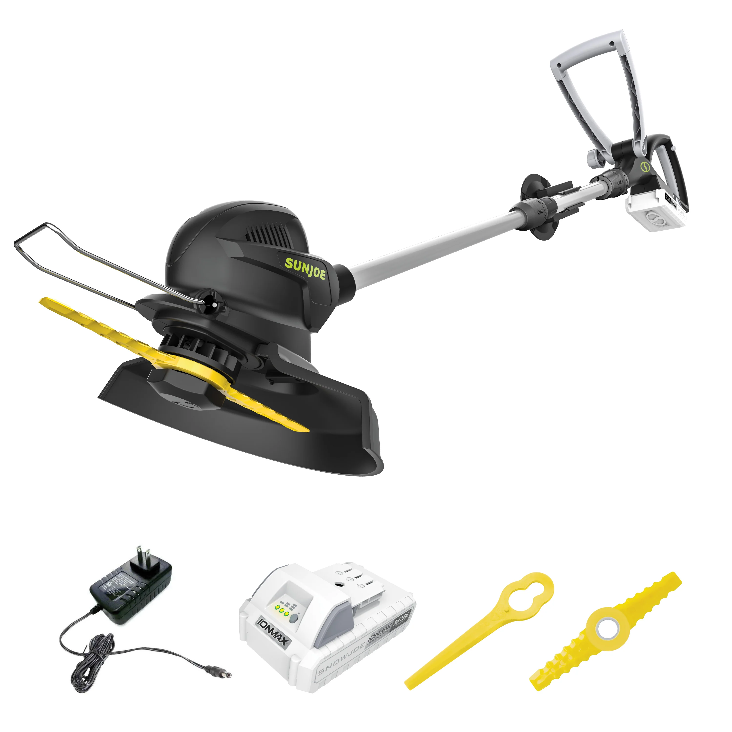 Sun Joe 24-Volt* IONMAX Cordless SharperBlade Stringless Lawn Trimmer Kit | 10-inch | W/ 2.0-Ah Battery + Charger - Image 2