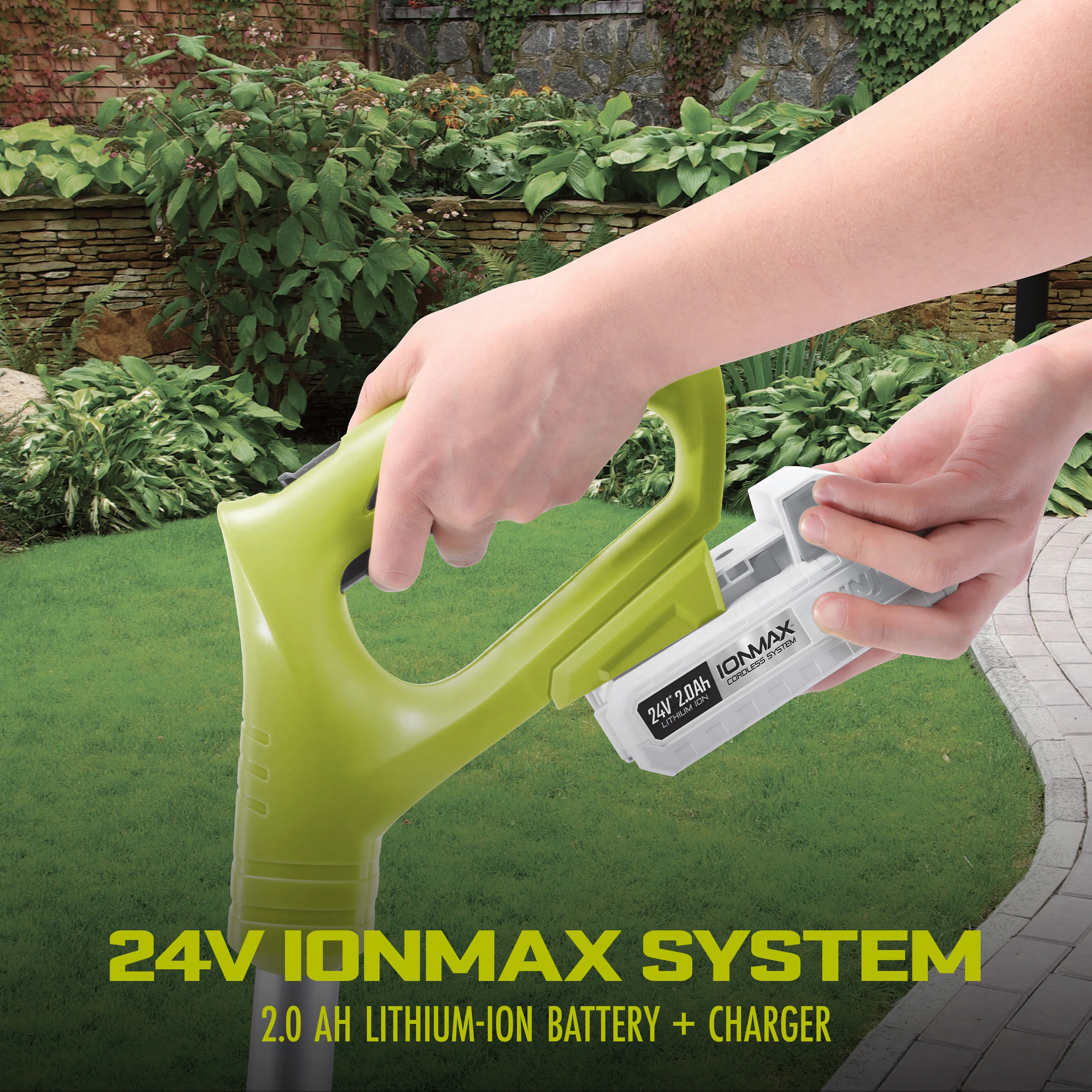 Sun Joe 24-Volt* IONMAX Cordless Garden Tiller + Cultivator Kit | 6-Inch Blade | W/ 2.0-Ah Battery + Charger (Green) - Image 6