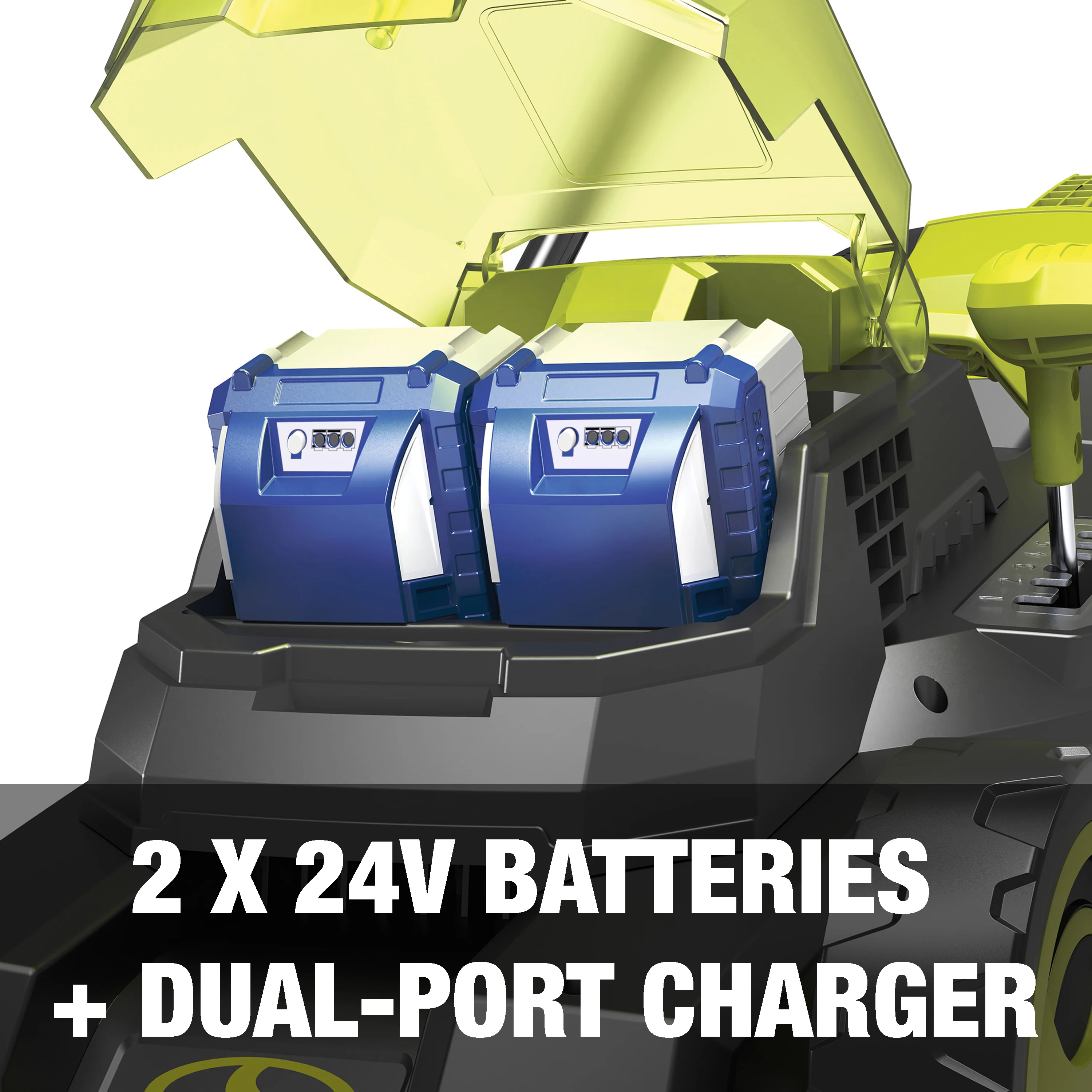 Sun Joe 24V-X2-16LM 48-Volt* IONMAX Cordless Brushless Lawn Mower Kit | 16-Inch | 12-Gallon Collection Bag | Comfort Grip | 6-Position Height Adjustment | W/ 2 x 4.0-Ah Batteries + Charger - Image 4