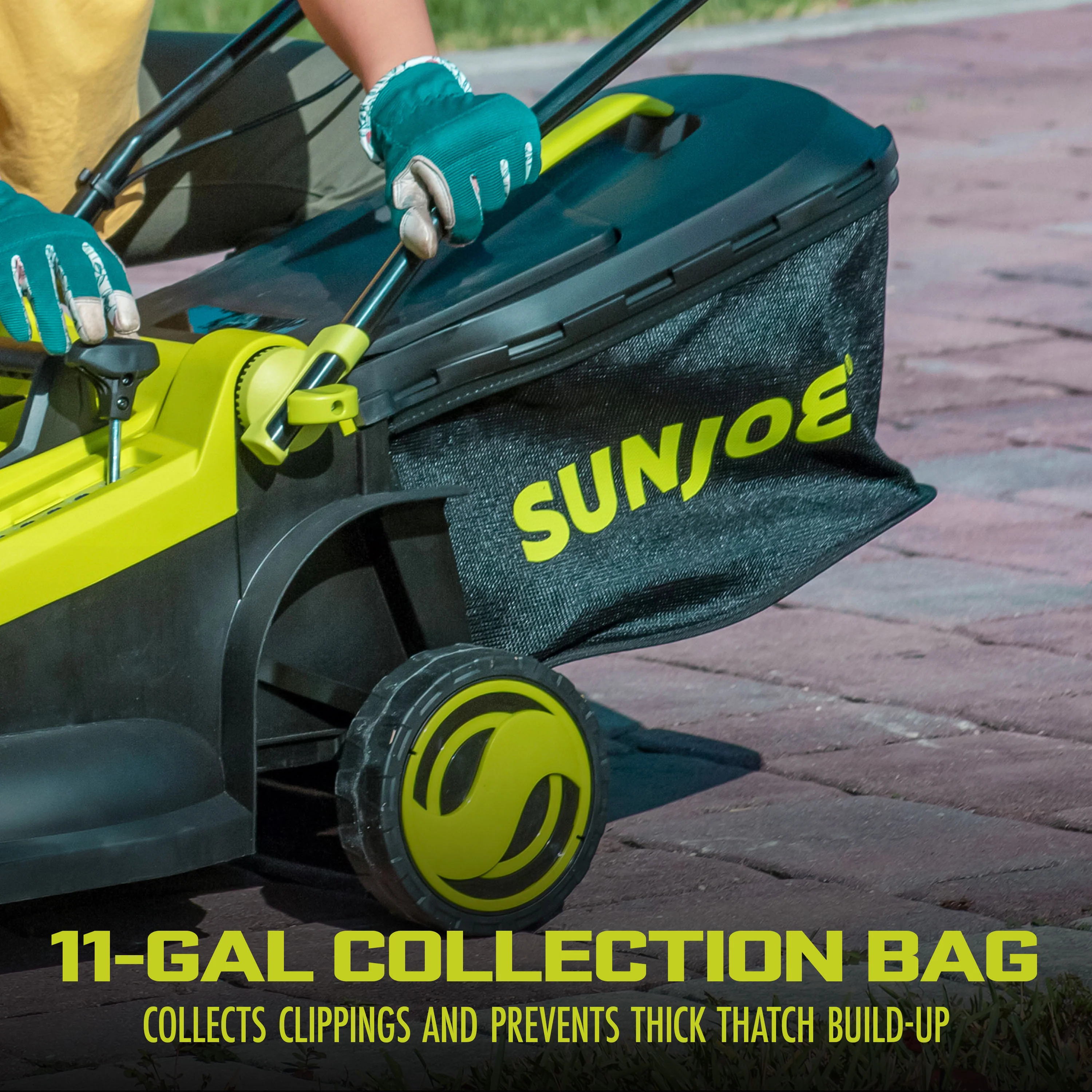 Sun Joe 48-Volt IONMAX Cordless Lawn Mower | 17-inch | 6-Position | Collection Bag | Tool Only - Image 6