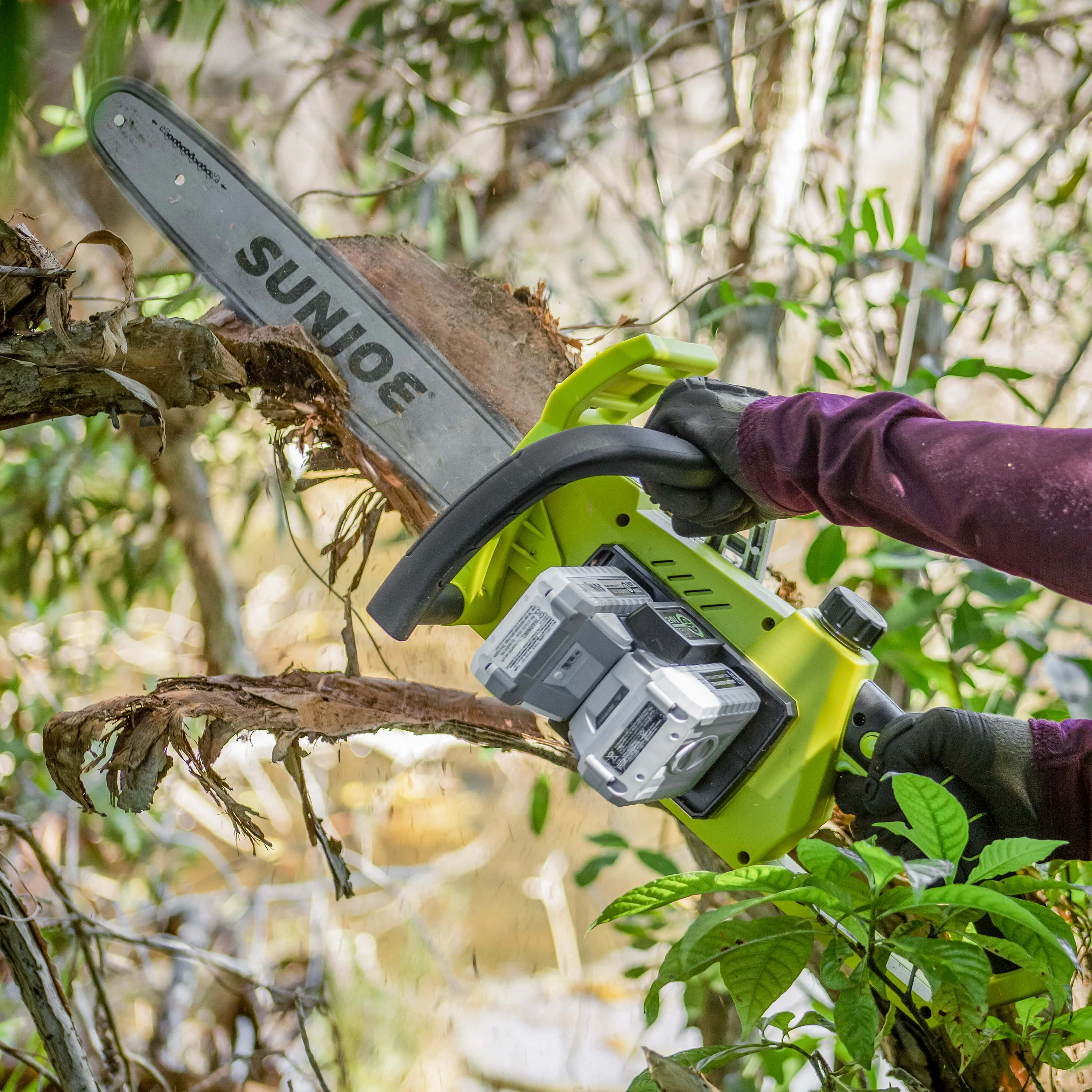 Sun Joe 24V-X2-CS16-CT 48-Volt IONMAX Cordless Chain Saw | 16-inch | Tool Only - Image 10