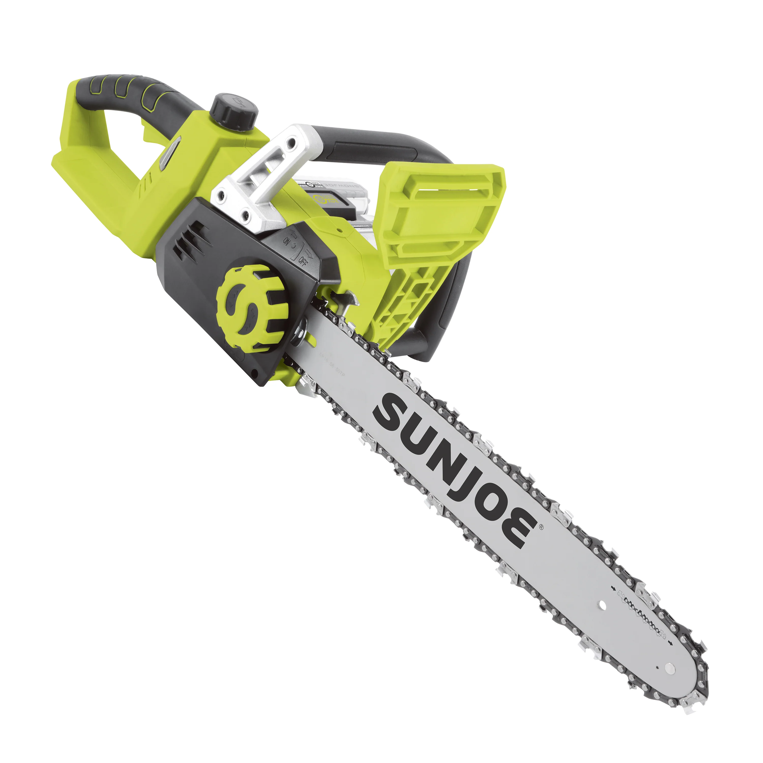 Sun Joe 48-Volt* IONMAX Cordless Chain Saw Kit | 16-inch | W/ 2 x 2.0-Ah Batteries + Charger - Image 11