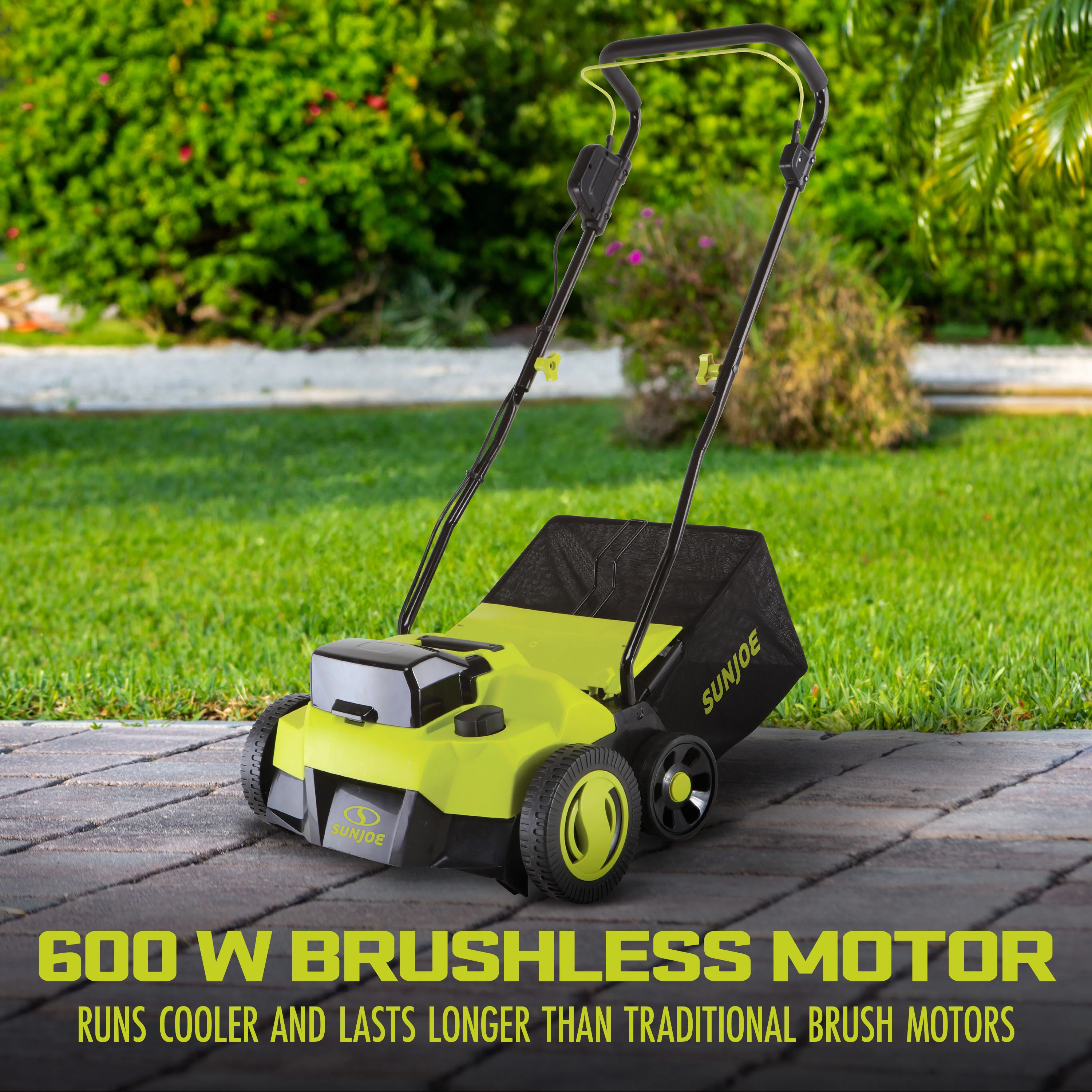 Sun Joe 24-Volt Cordless Scarifier + Dethatcher | 5-Depth Positions | 15-inch | Brushless Motor | Tool Only - Image 3