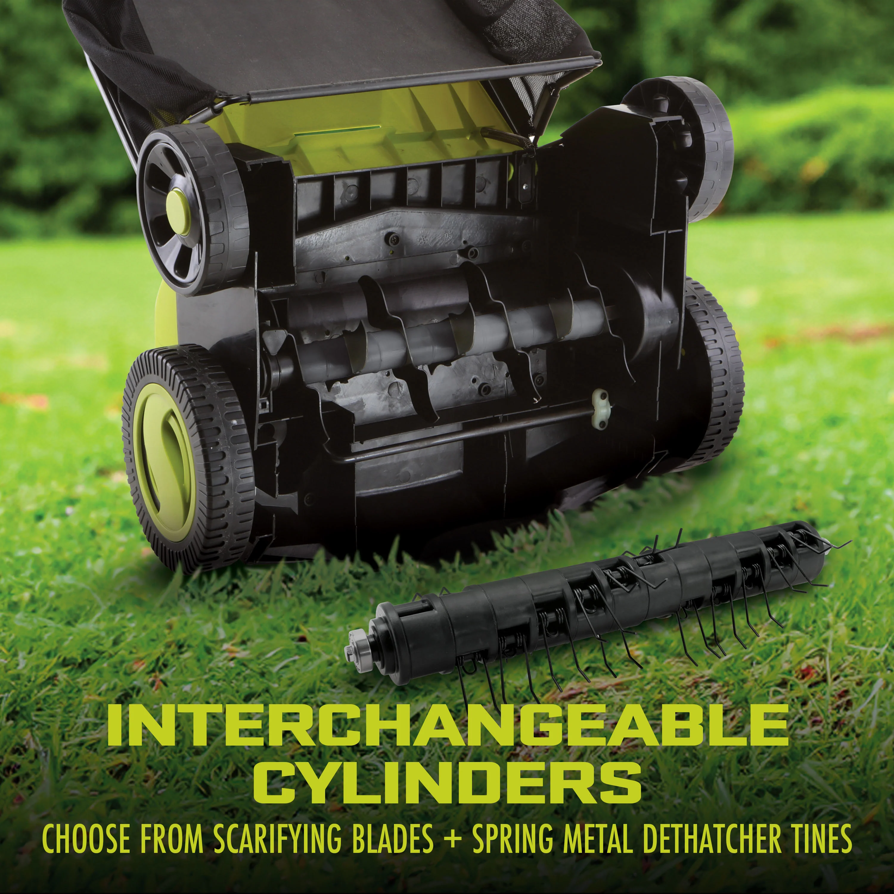 Sun Joe 24-Volt Cordless Scarifier + Dethatcher | 5-Depth Positions | 15-inch | Brushless Motor | Tool Only - Image 4