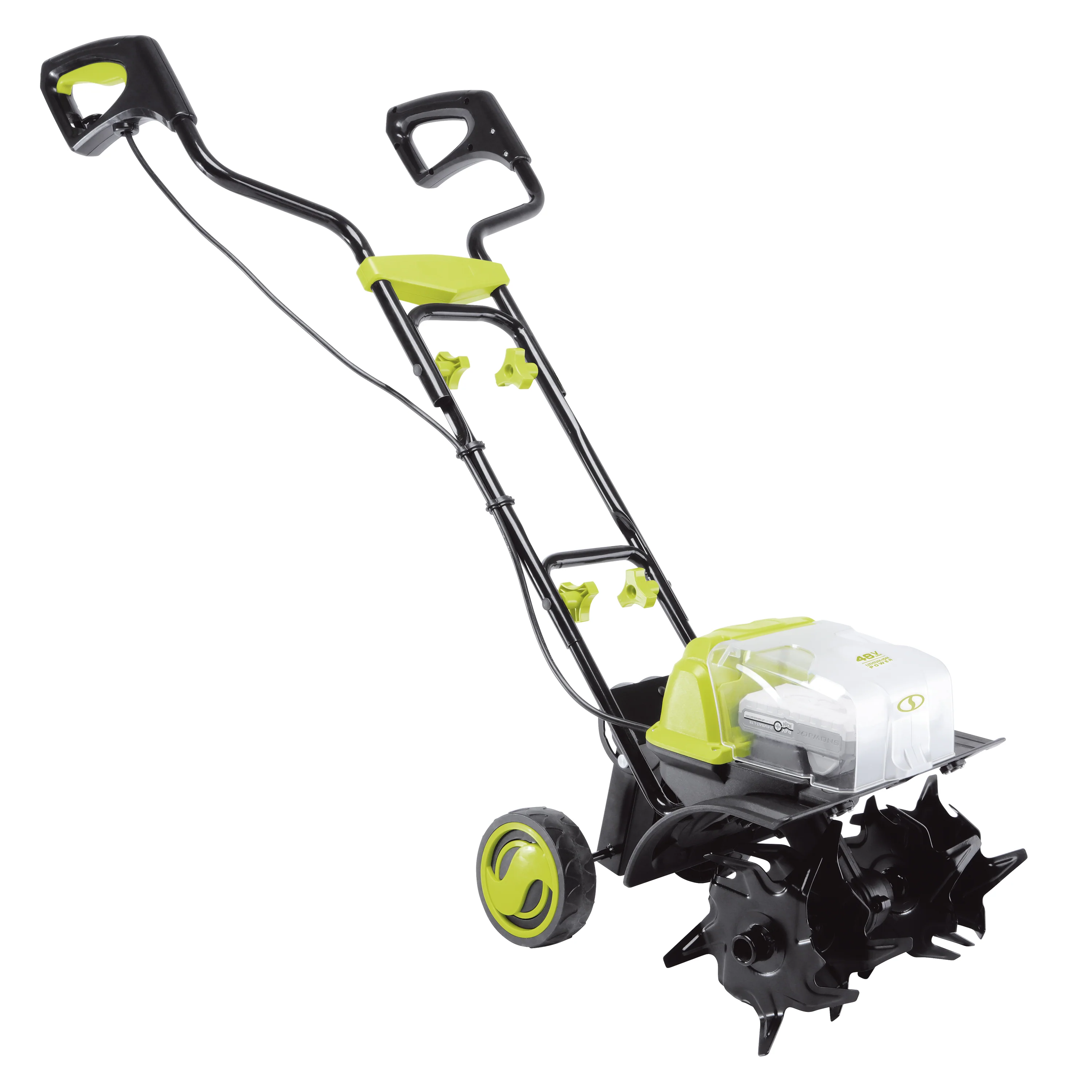 Sun Joe 48-Volt* IONMAX Cordless Garden Tiller + Cultivator Kit | W/ 2 x 4.0-Ah Batteries + Dual Port Charger - Image 3