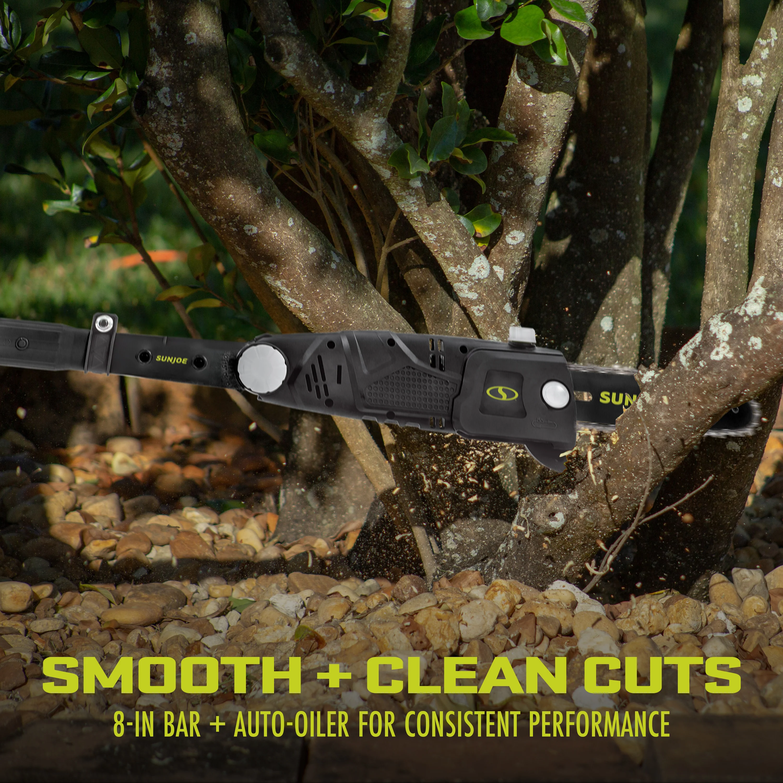 Sun Joe SWJ802E Electric Multi-Angle Pole Chain Saw | 8 inch | 6.5 Amp (Green) - Image 7