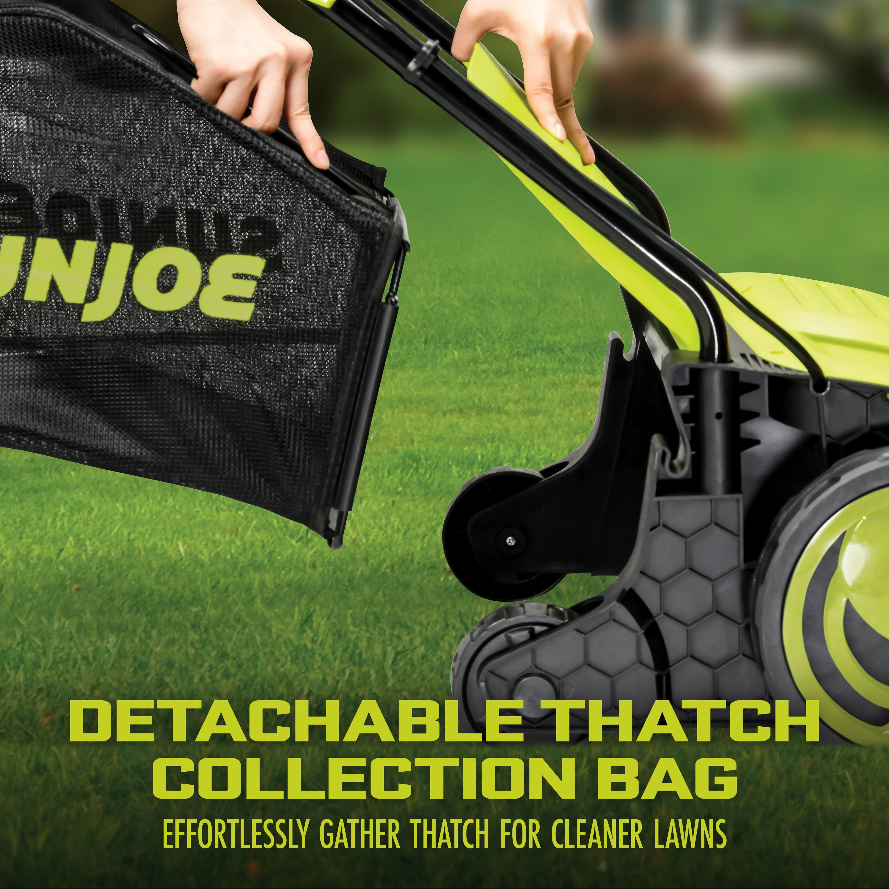 Sun Joe Electric Lawn Dethatcher + Scarifier W/ Collection Bag | 12.6-inch | 12-Amp | AirBoost Technology - Image 8
