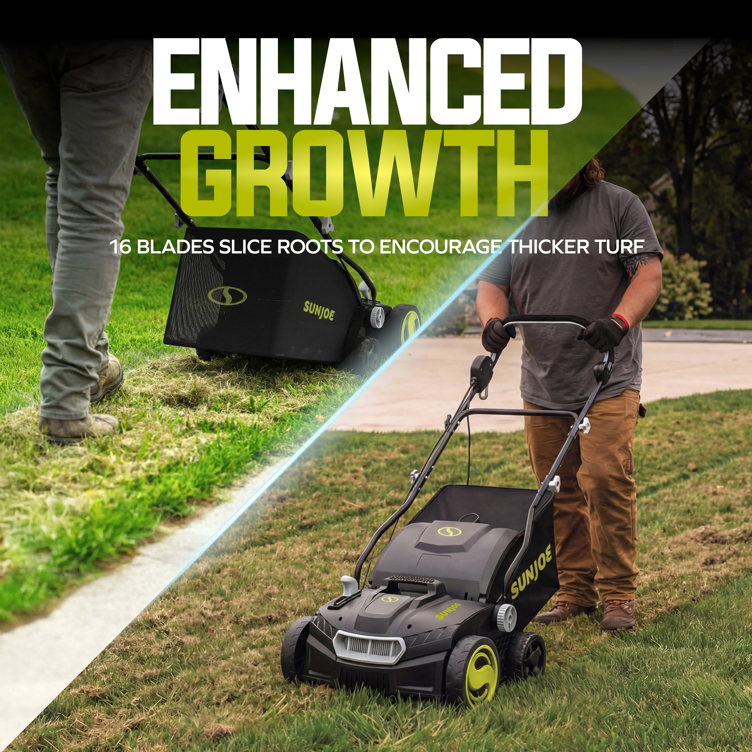Sun Joe Electric Lawn Dethatcher + Scarifier W/ Collection Bag | 15-inch | 15-Amp - Image 4