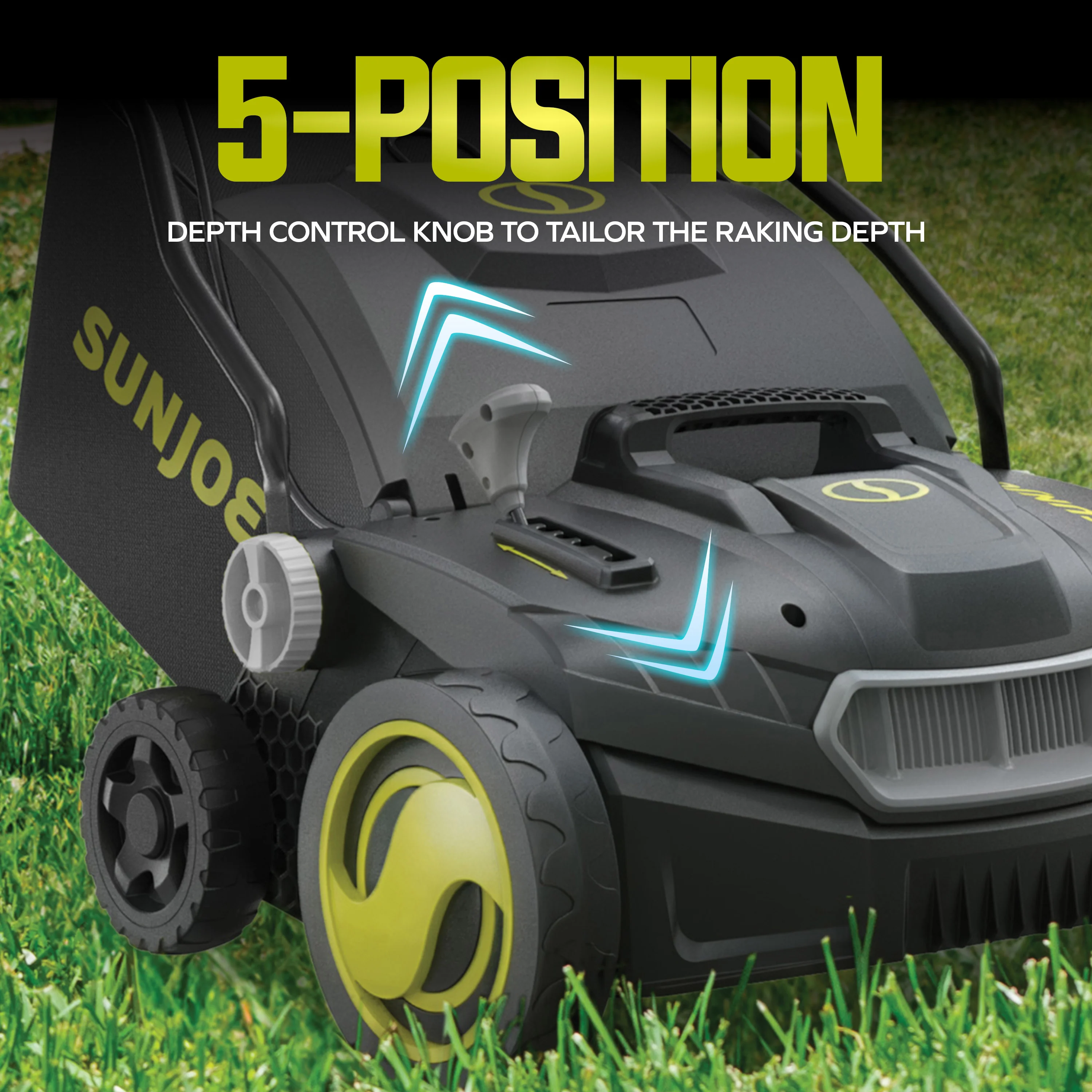 Sun Joe Electric Lawn Dethatcher + Scarifier W/ Collection Bag | 15-inch | 15-Amp - Image 8