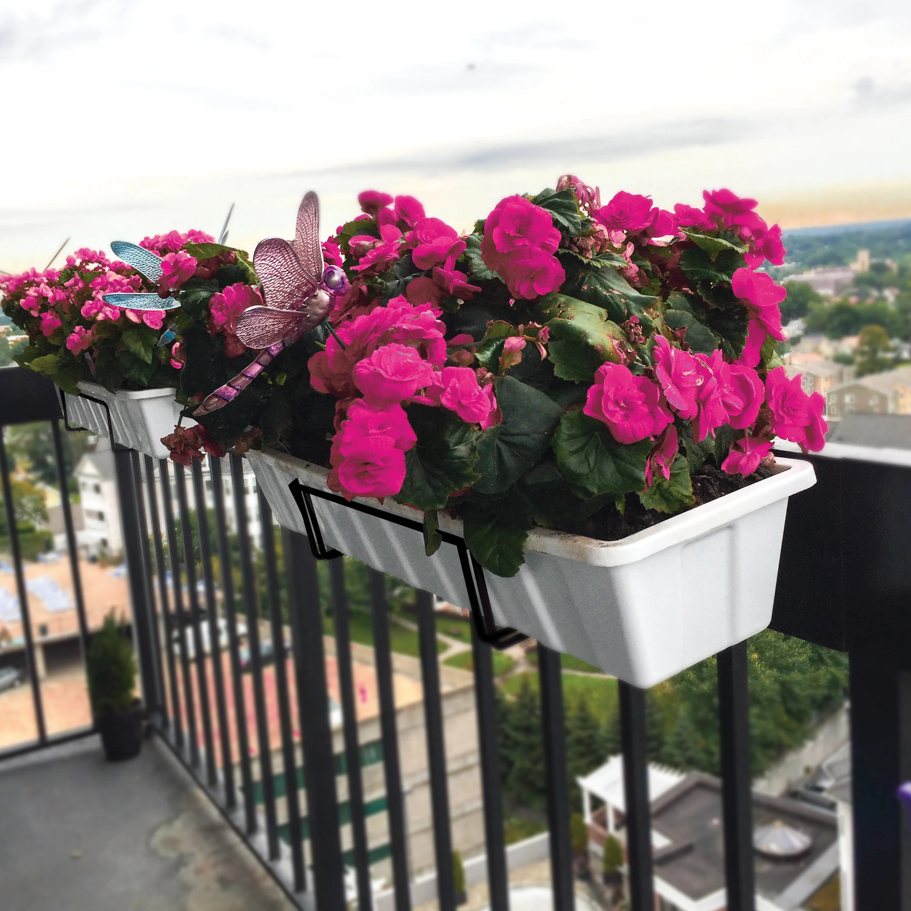 Sun Joe FPH1901B Deco Joe Adjustable Flower Box Holder | 18" - 36" in Length (Black) - Image 4
