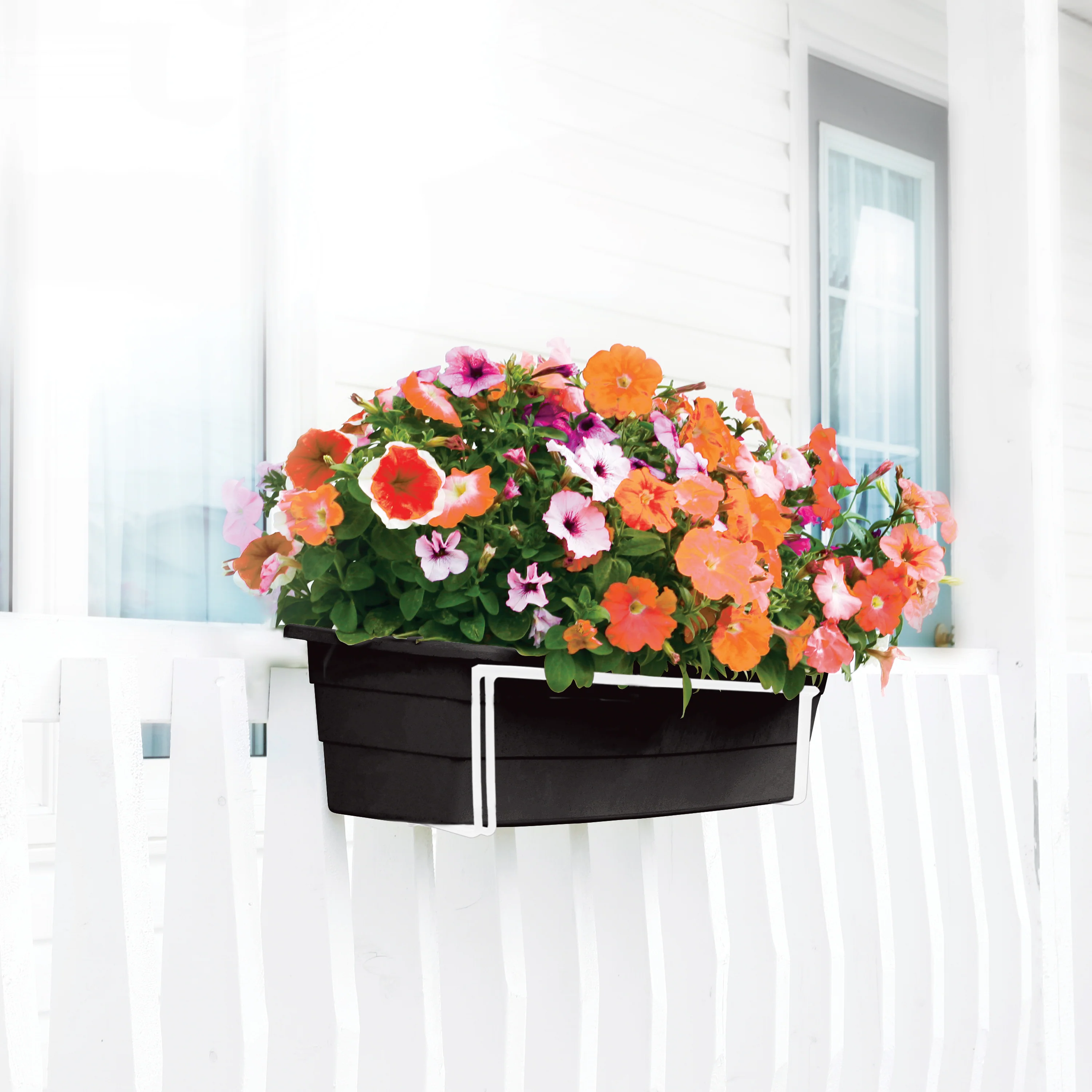 Sun Joe FPH1901W Deco Joe Adjustable Flower Box Holder | 18" - 36" in Length (White) - Image 3