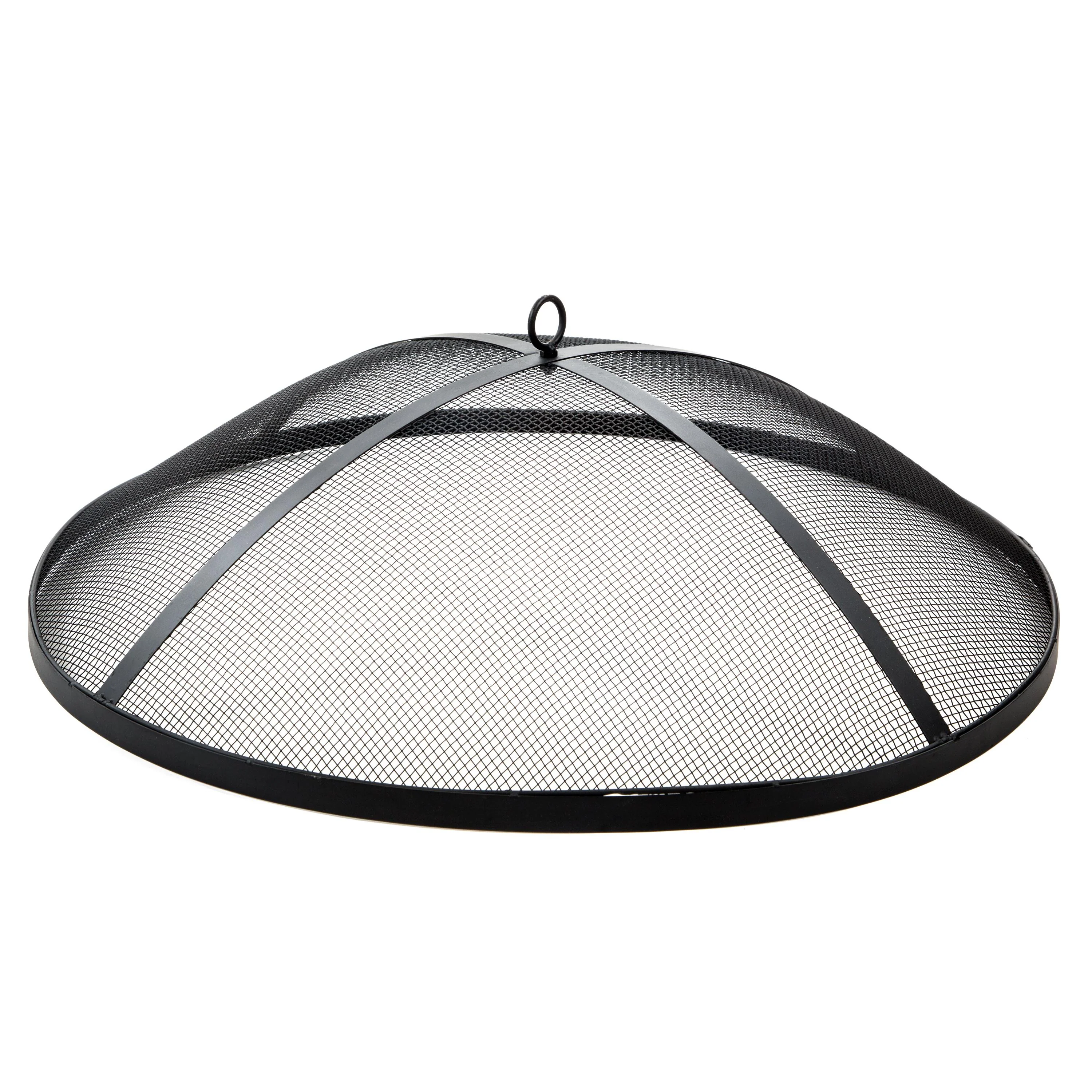 Sun Joe SJFP35-RW-STN 35-Inch Cast Stone Base, Wood Burning Fire Pit w/Dome Screen and Poker, Rustic Wood - Image 6