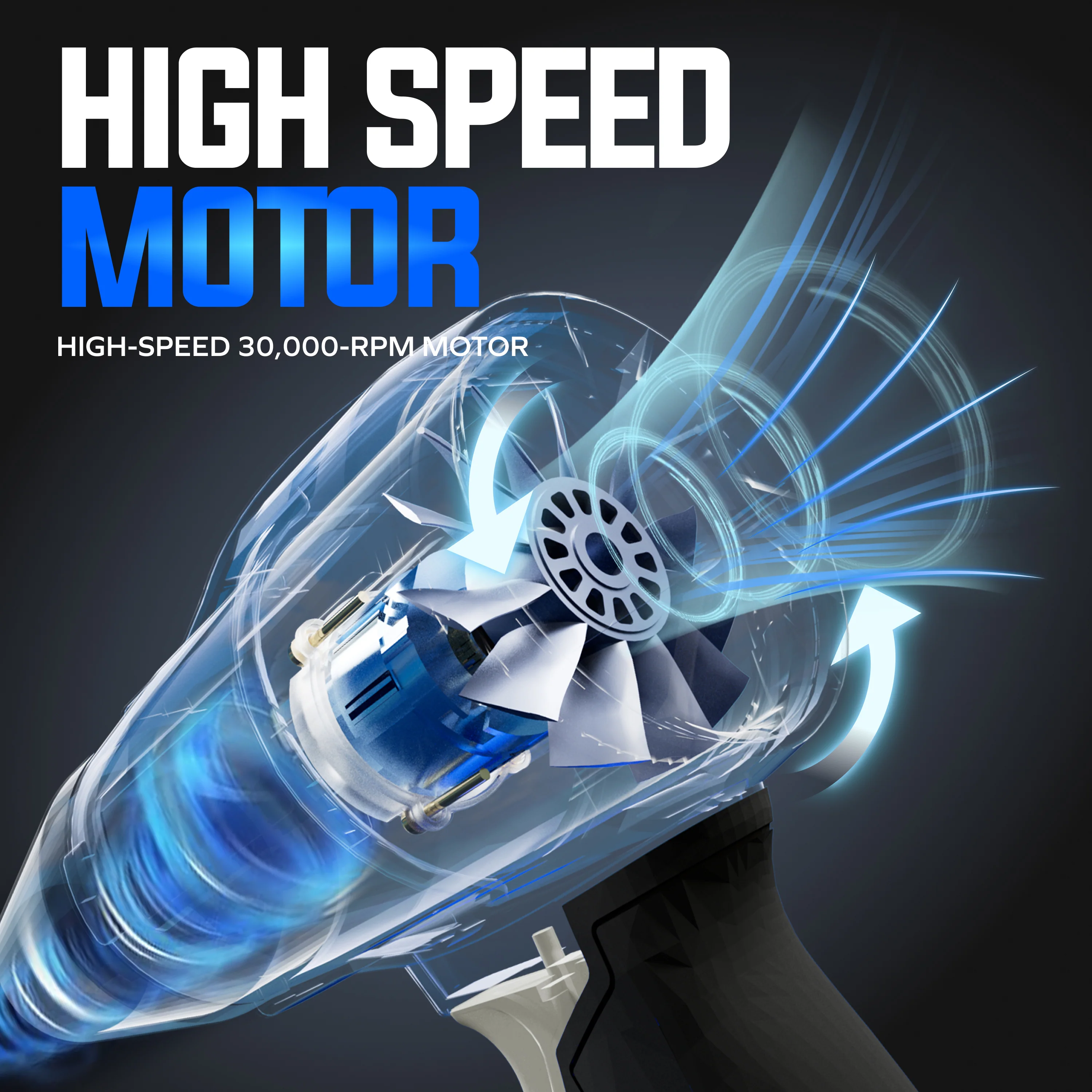 Sun Joe 20-Volt ECOSHARP Cordless X20 StormJet Handheld Turbo Blower  | 40 CFM | 5.0-Ah Battery + Charger (Blue) - Image 4