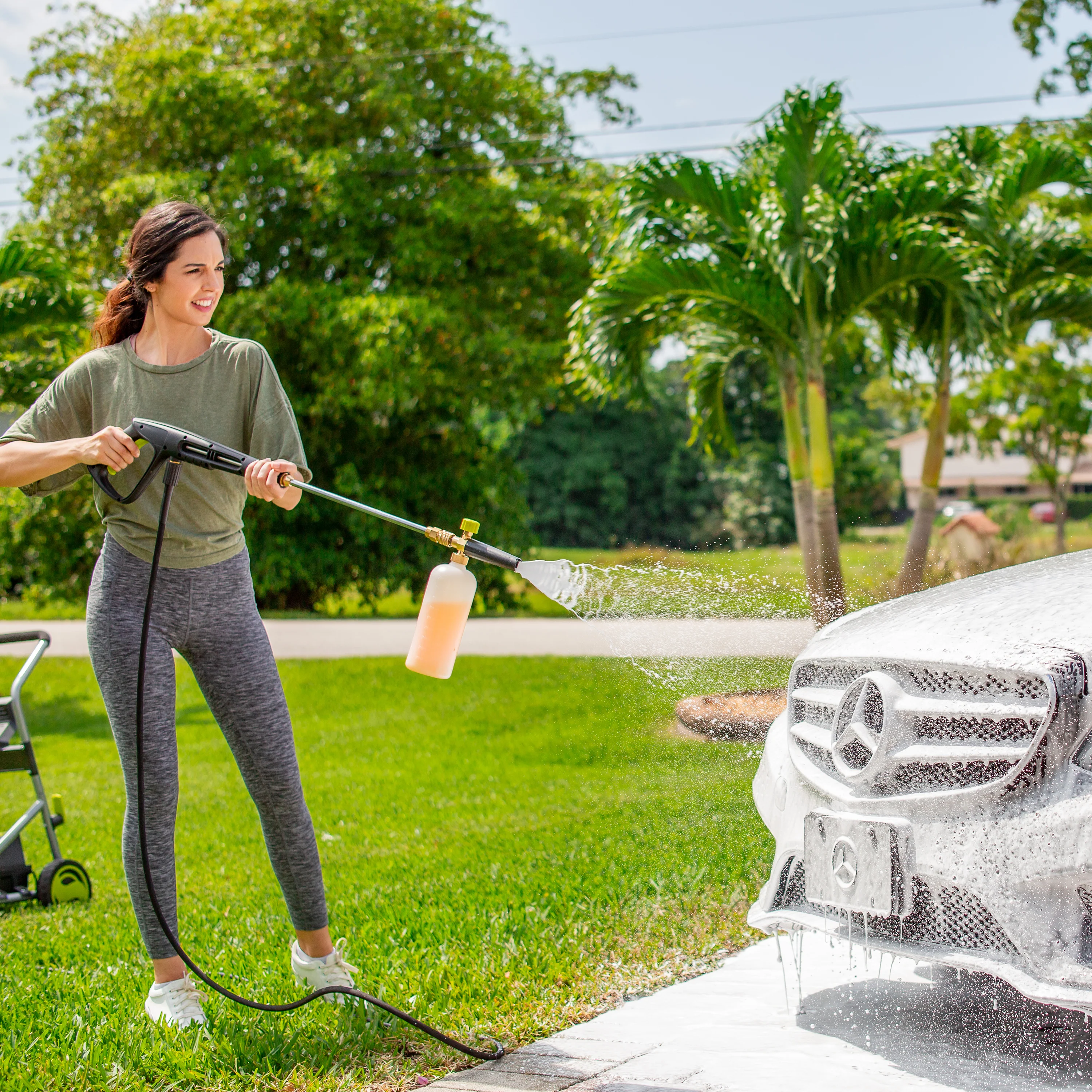 Sun Joe Pressure Washer Surface & Patio Cleaner + Foam Cannon Bundle - Image 26