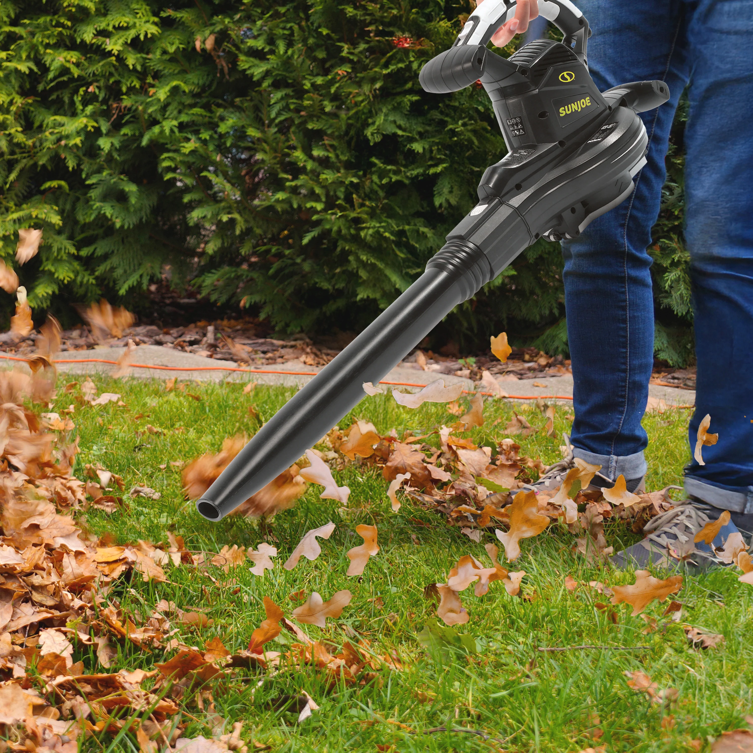 Sun Joe SJ-BVM-GA Electric Leaf Blower + Vacuum + Mulcher W/ Gutter Cleaning Attachment | 220-MPH | 14-Amp | 16:1 Mulching Ratio - Image 4