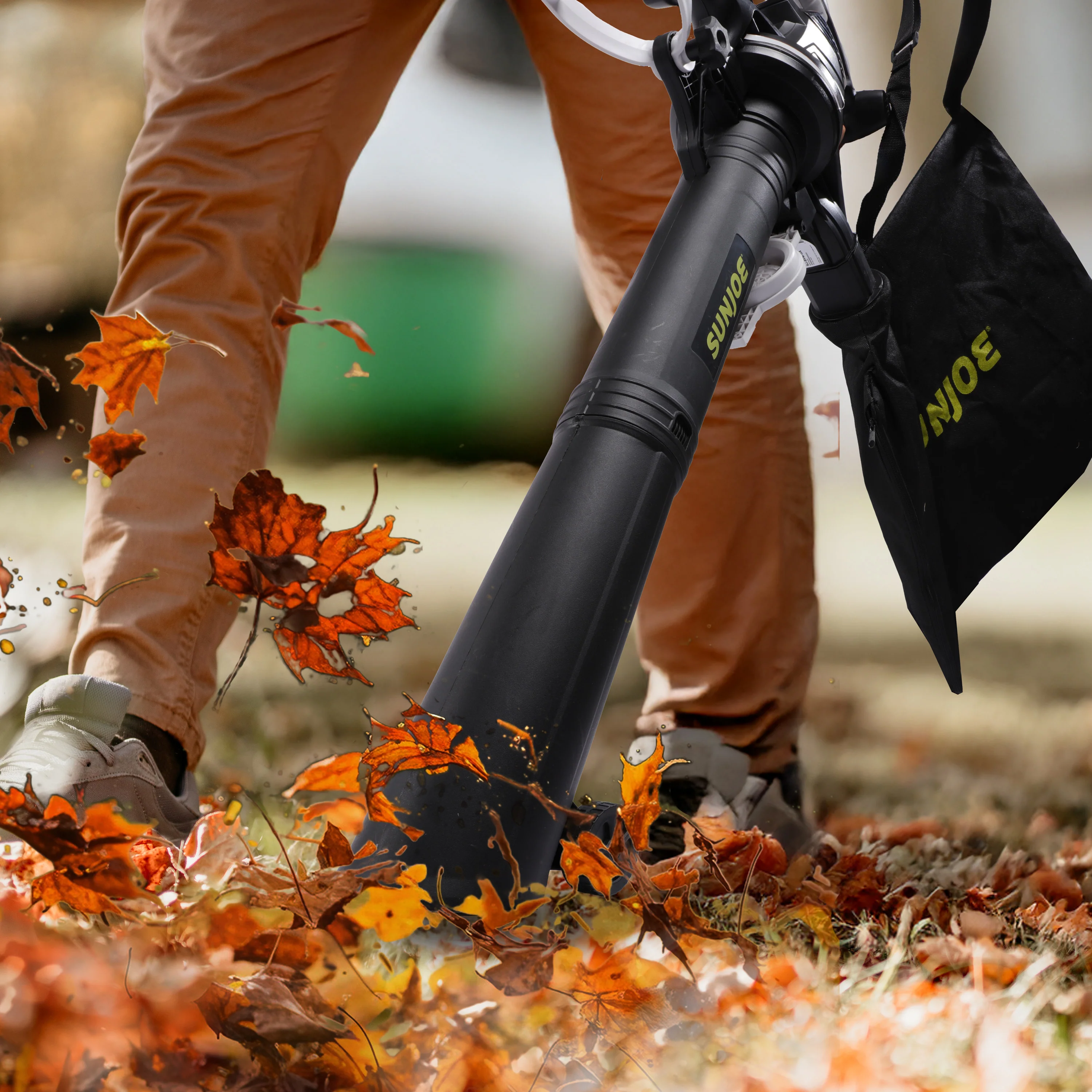 Sun Joe SJ-BVM-GA Electric Leaf Blower + Vacuum + Mulcher W/ Gutter Cleaning Attachment | 220-MPH | 14-Amp | 16:1 Mulching Ratio - Image 5