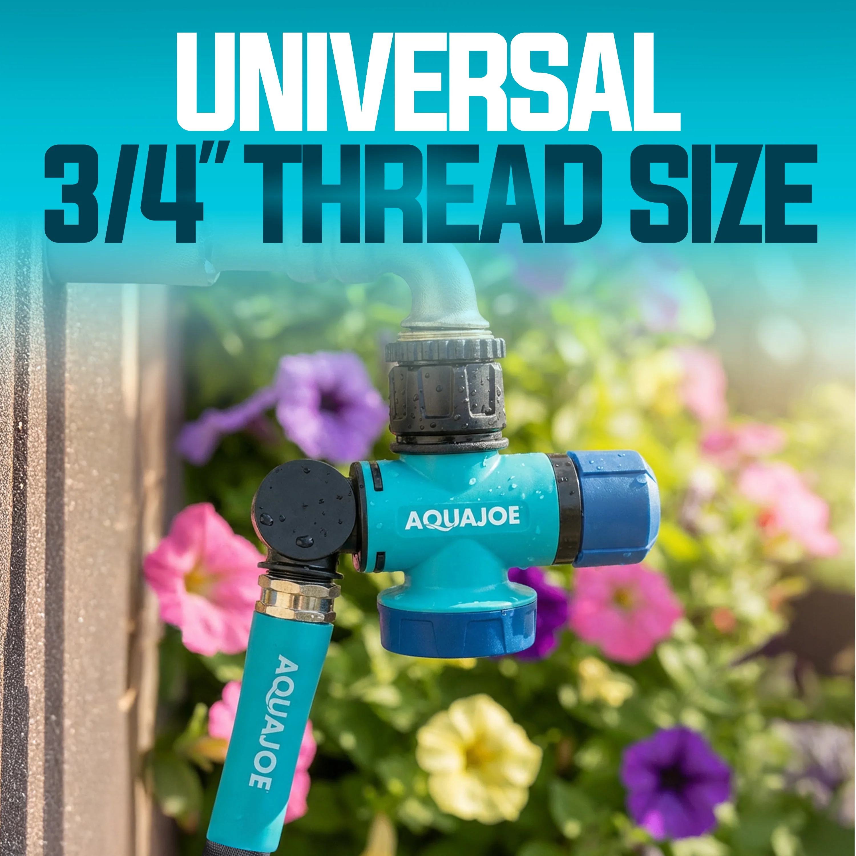 Aqua Joe Multi-Function Outdoor Faucet and Garden Hose Tap Connector | 3/4-Inch Thread Size - Image 7