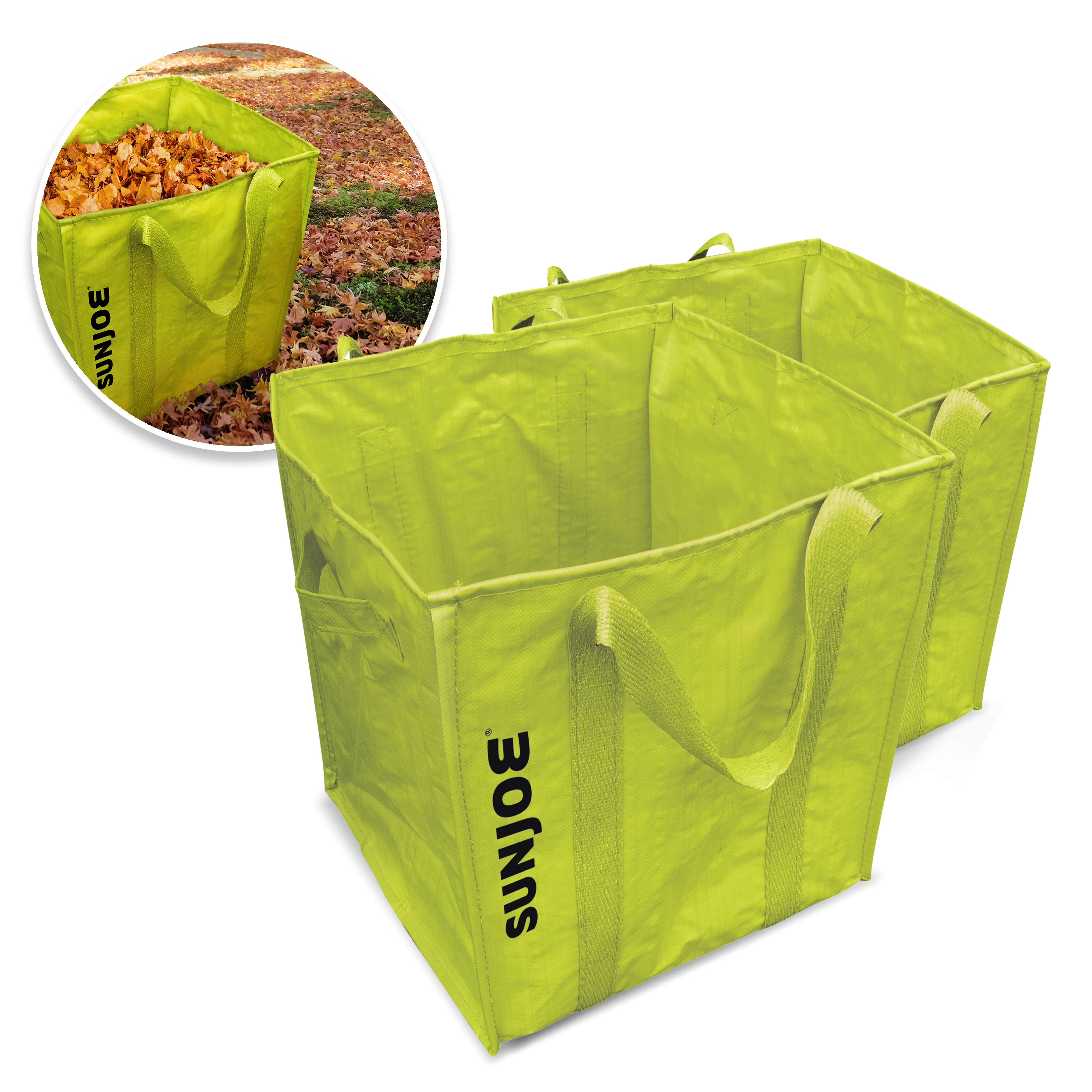 Sun Joe Heavy-Duty All-Purpose Garden Leaf and Debris Bag | 48-Gallon | 2-Pack