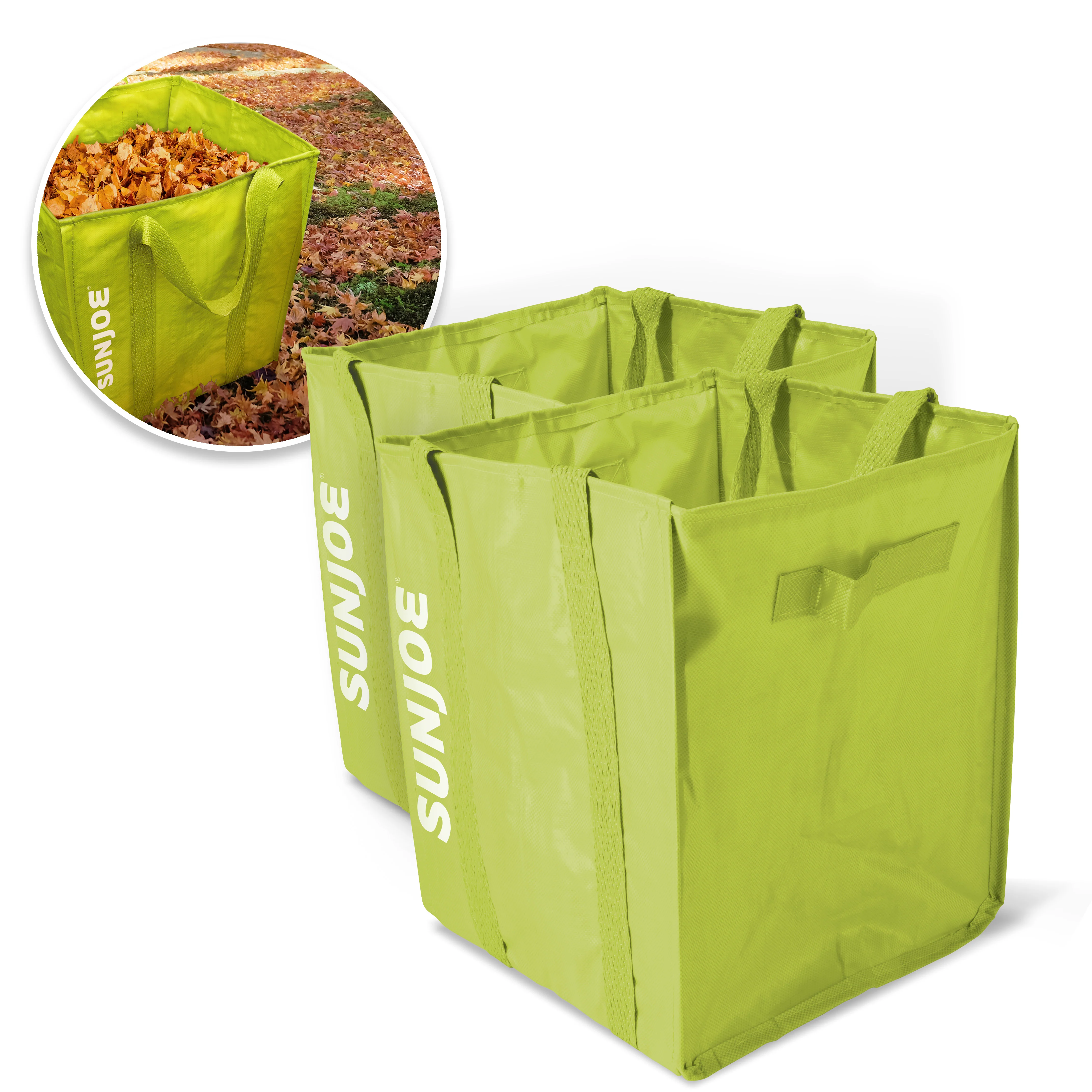 Sun Joe Jumbo Heavy-Duty All-Purpose Garden Leaf and Debris Bag | 70-Gallon | 2-Pack
