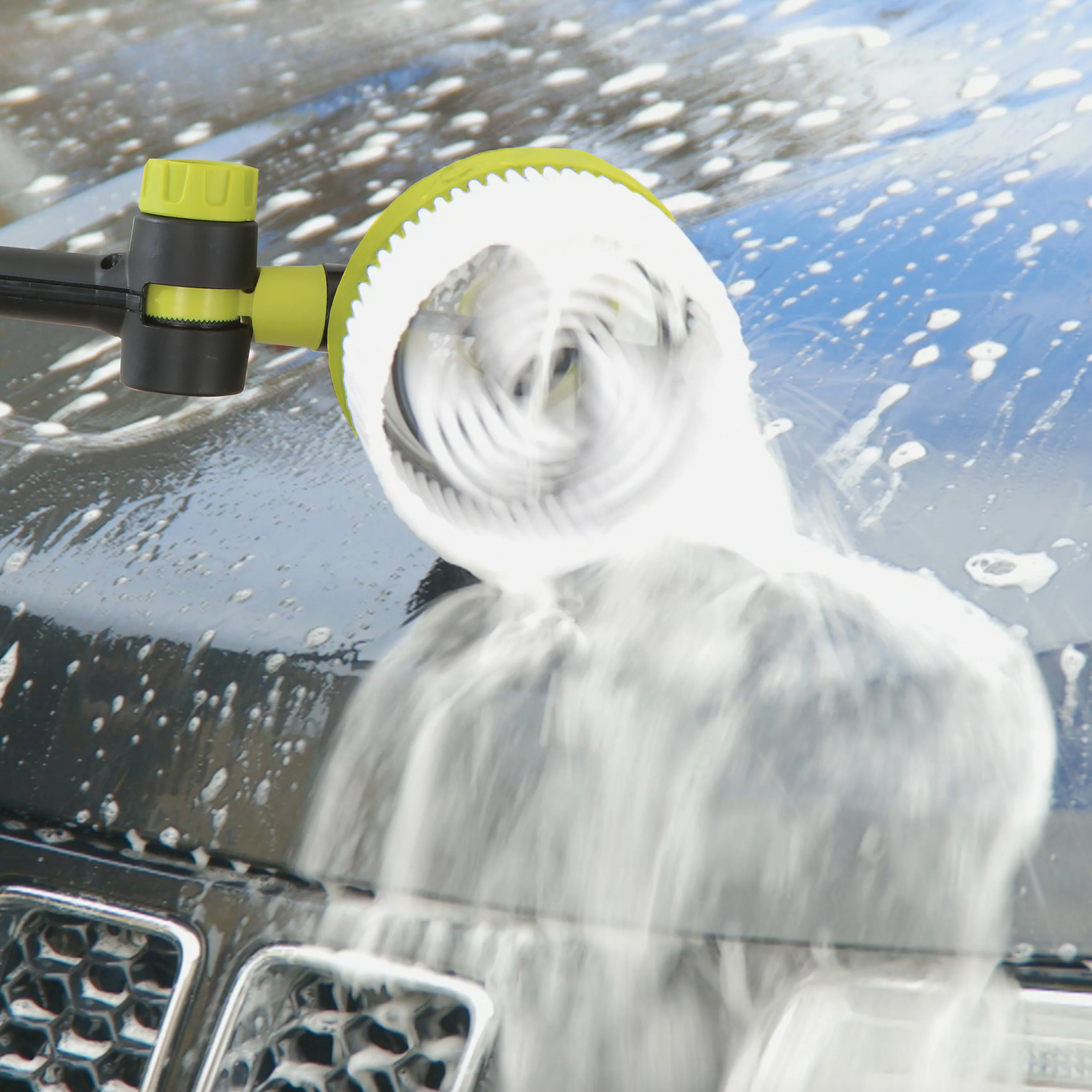 Sun Joe Auto Cleaning System for Most Pressure Washers | W/ 180° Rotating Brush, Feather Bristle Brush, Wheel/Rim Detailing Brush, Undercarriage Turbo Nozzle, Microfiber Cleaning Cloths & Universal Adapters for Most Brands up to 3500-PSI - Image 3