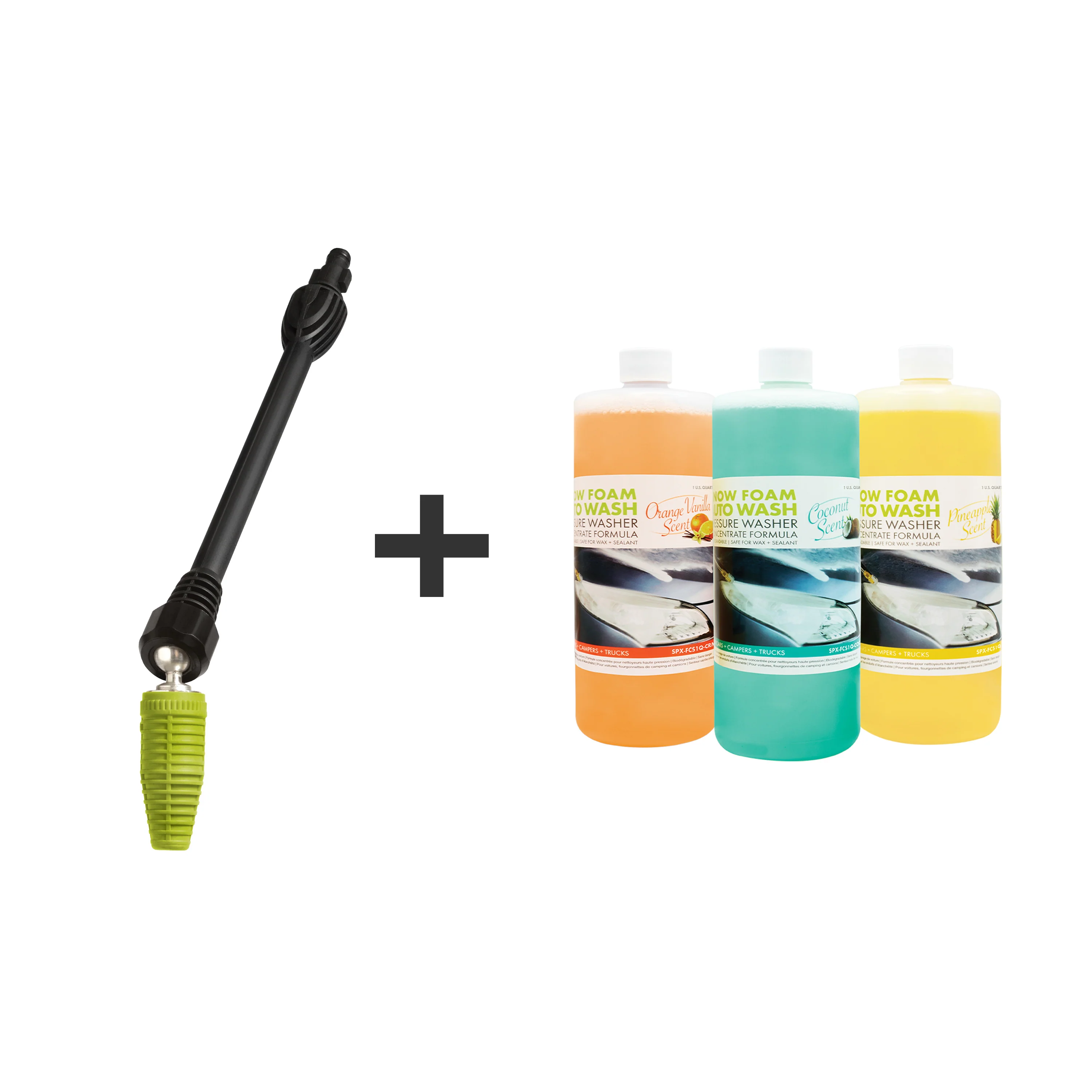 Sun Joe Auto Kit | Includes Multi Angle Wand and Auto Foam Assortment
